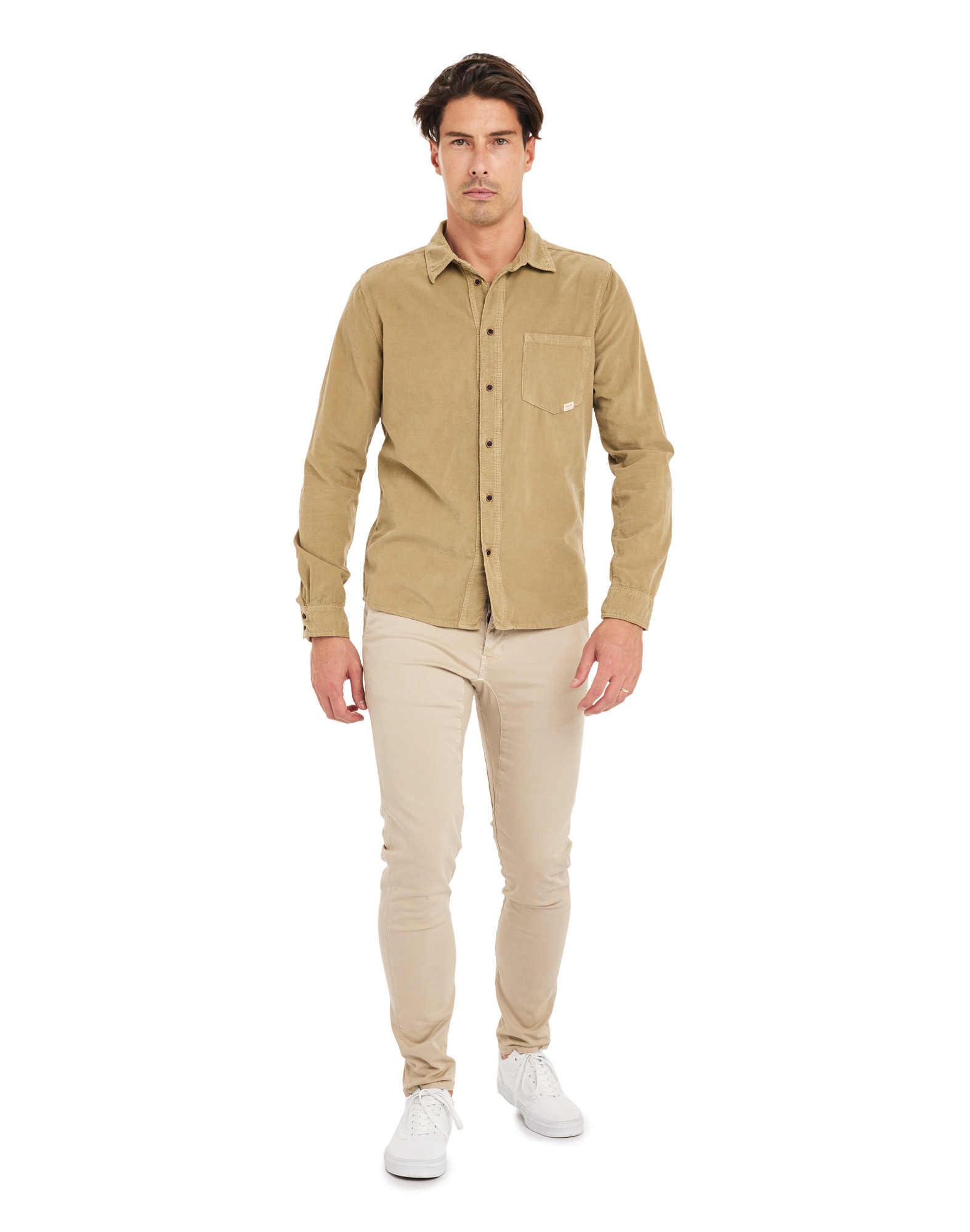 CHEMISE VELOURS BEIGE