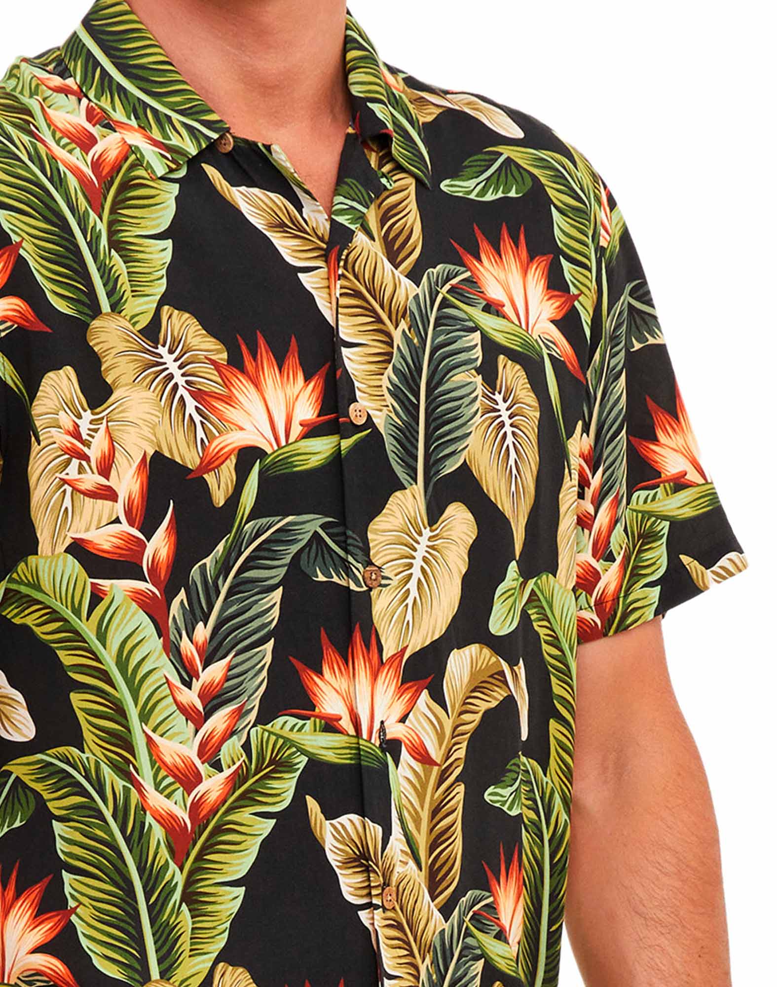CHEMISE HAWAÏENNE DARKFLORAL