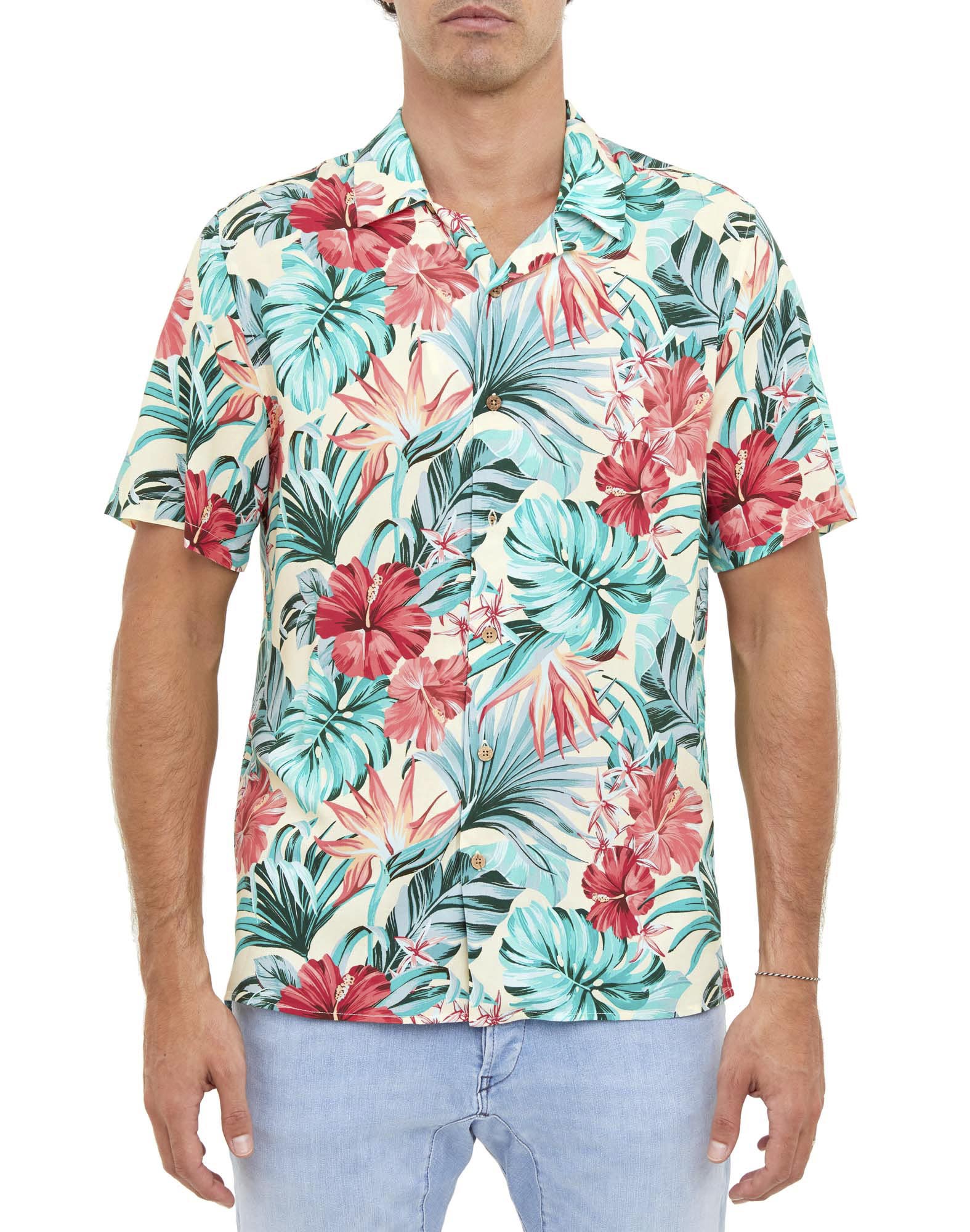 CHEMISE HAWAÏENNE REDPALM