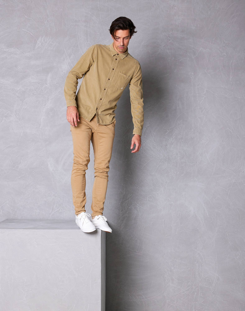 CHEMISE VELOURS BEIGE