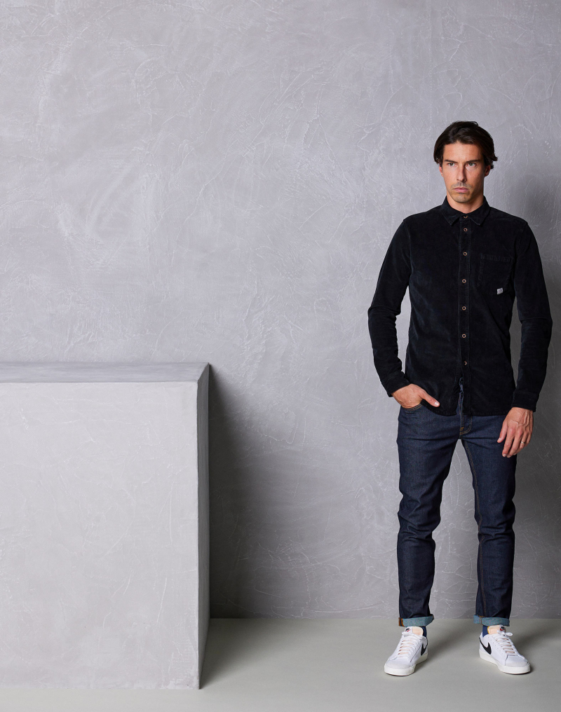 CHEMISE VELOURS BLACK