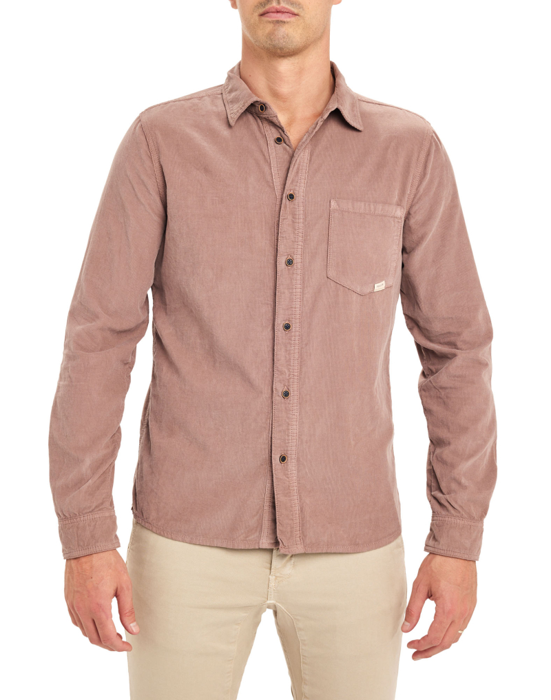 CHEMISE VELOURS MAUVE