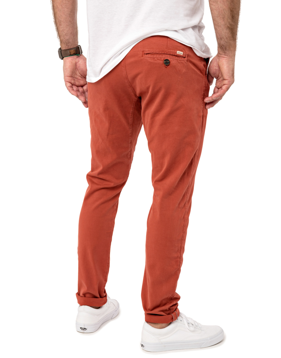 Men's pants chino cut CHERRY