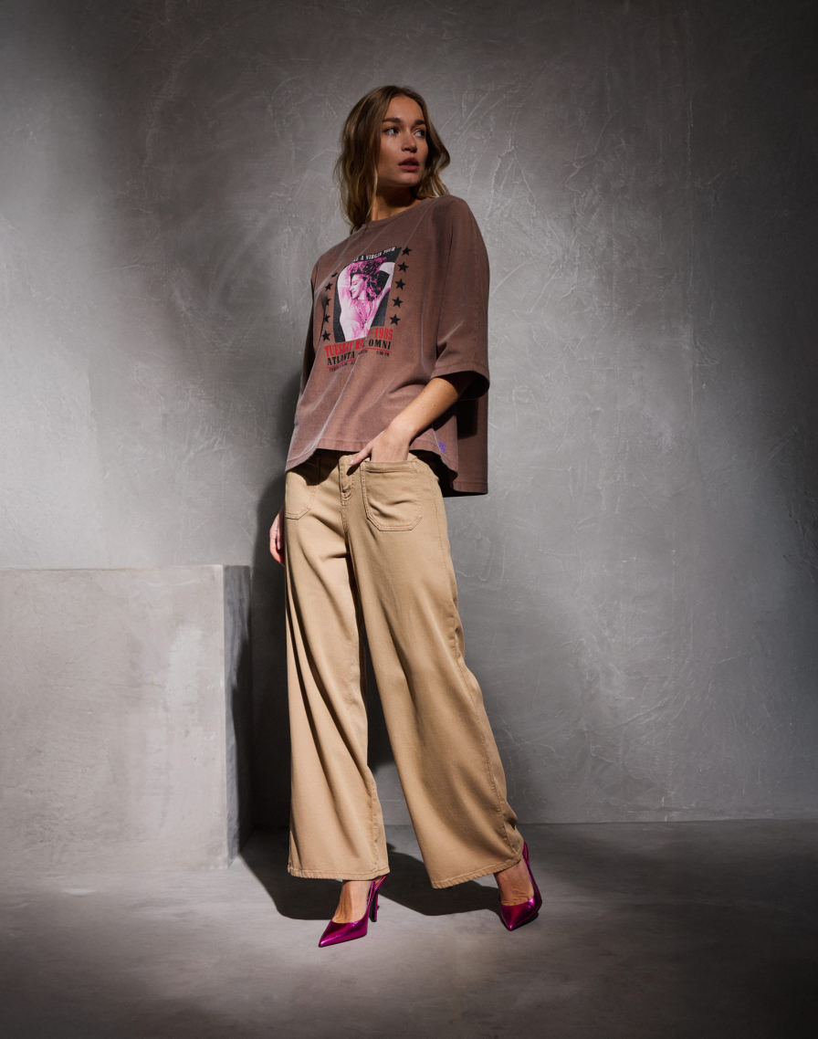 Women's pants DENING FEMME JANE MOCHA