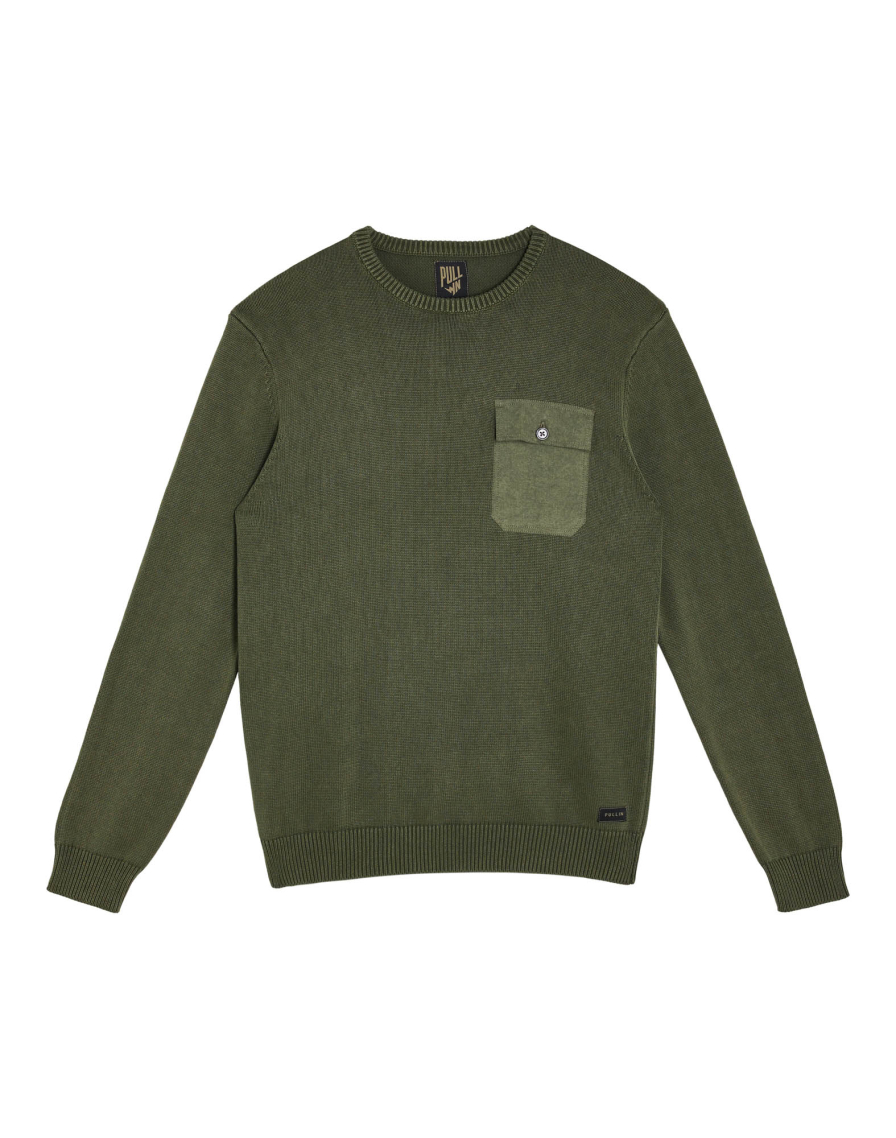 Men's jumper PULL POCKET ARMY