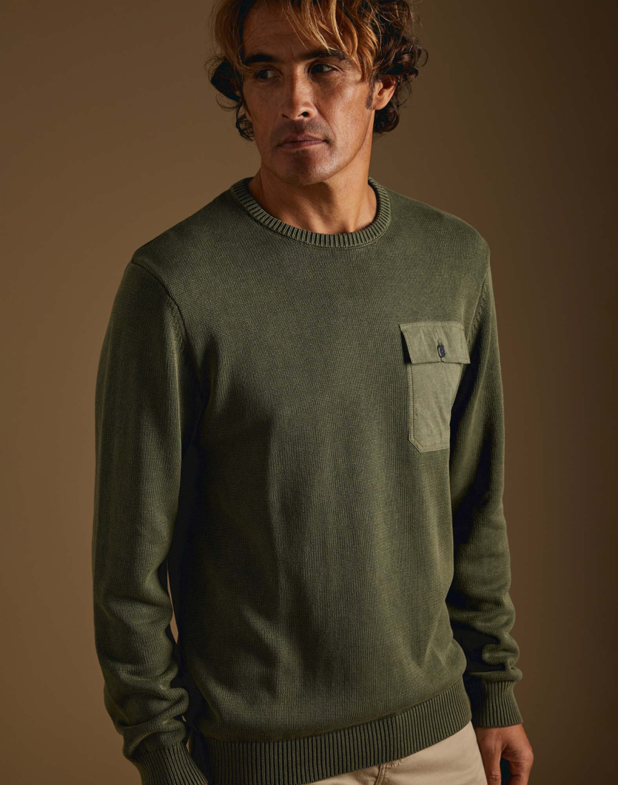 Men's jumper PULL POCKET ARMY