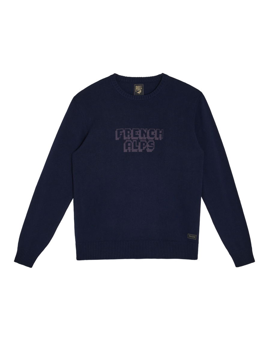 Men's jumper PULL PRINT FRENCH ALPS BLUE