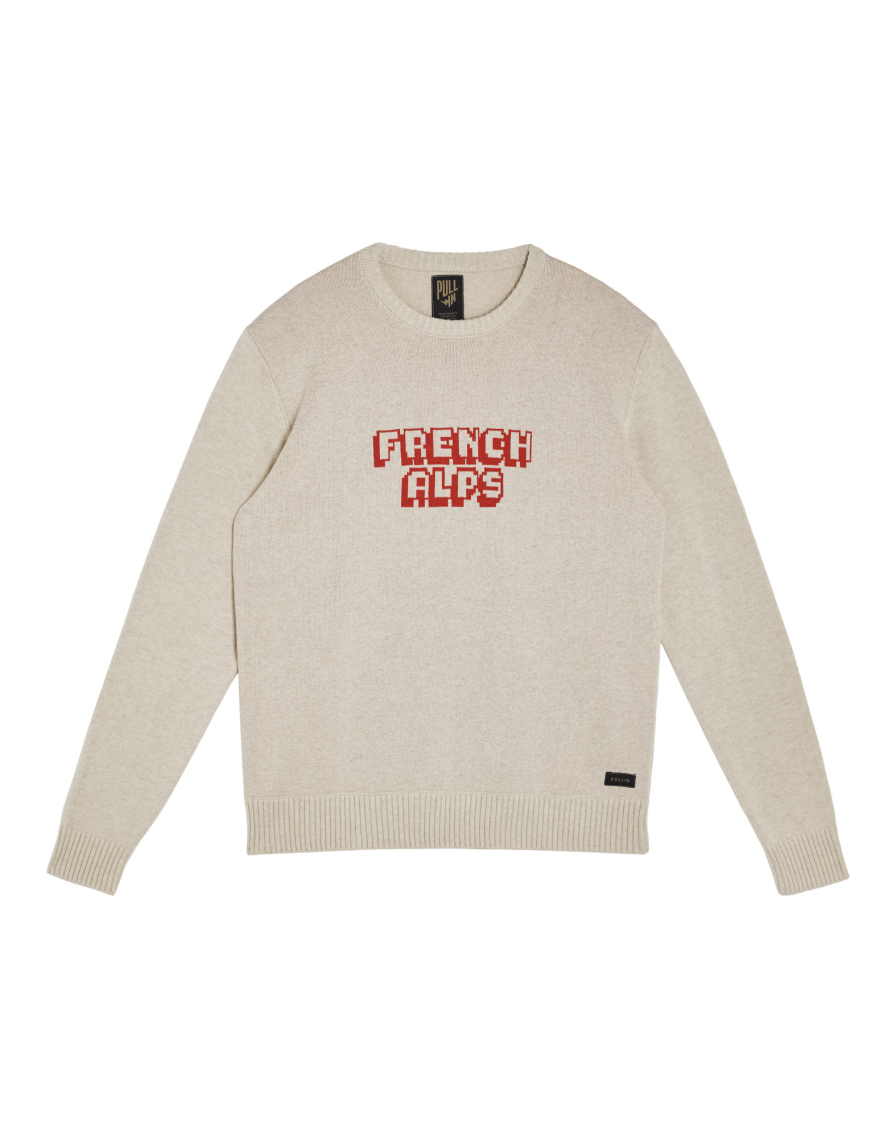 Men's jumper PULL PRINT FRENCH ALPS CREAM