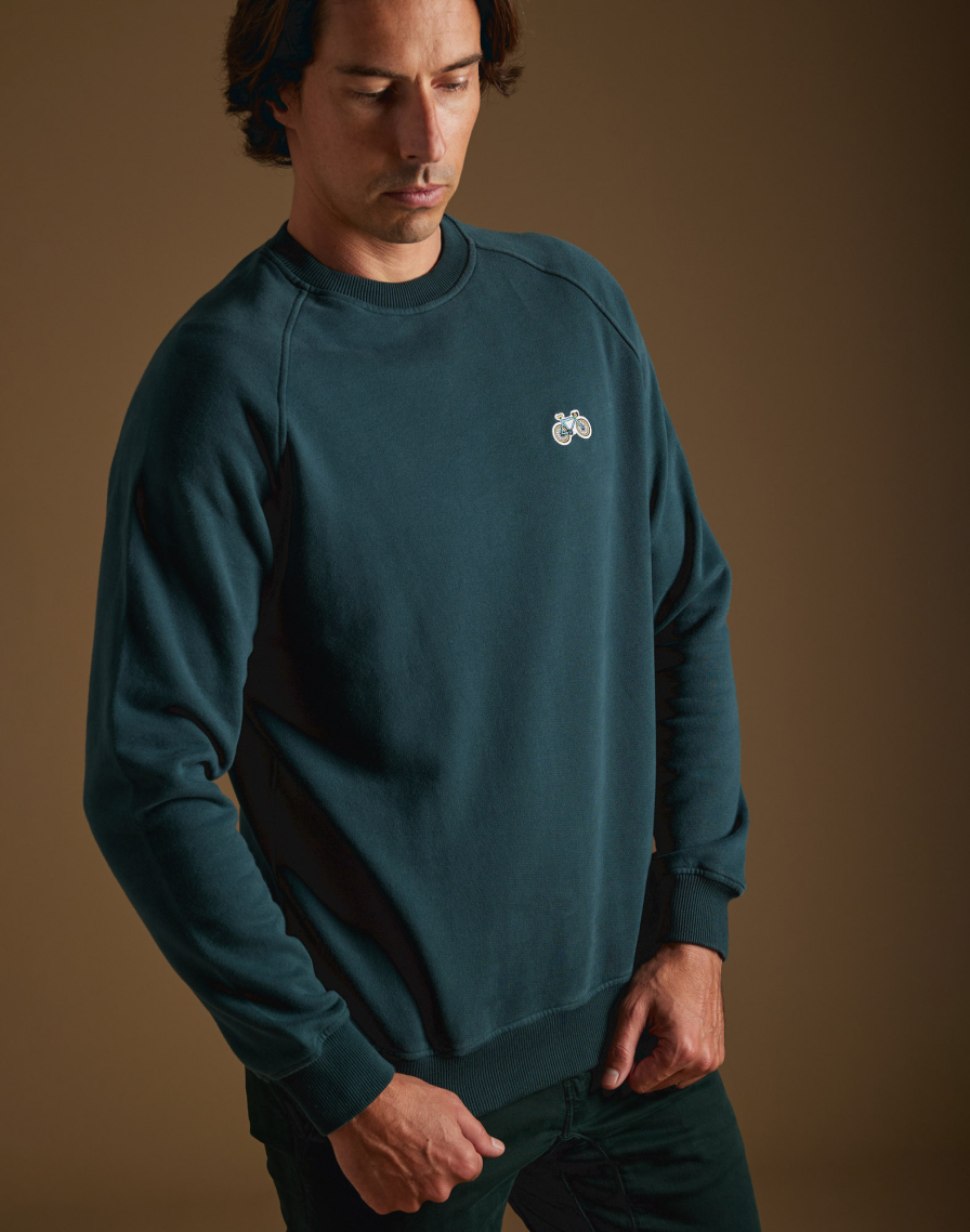 Men's sweat CREW PATCHSPRINTAZUL