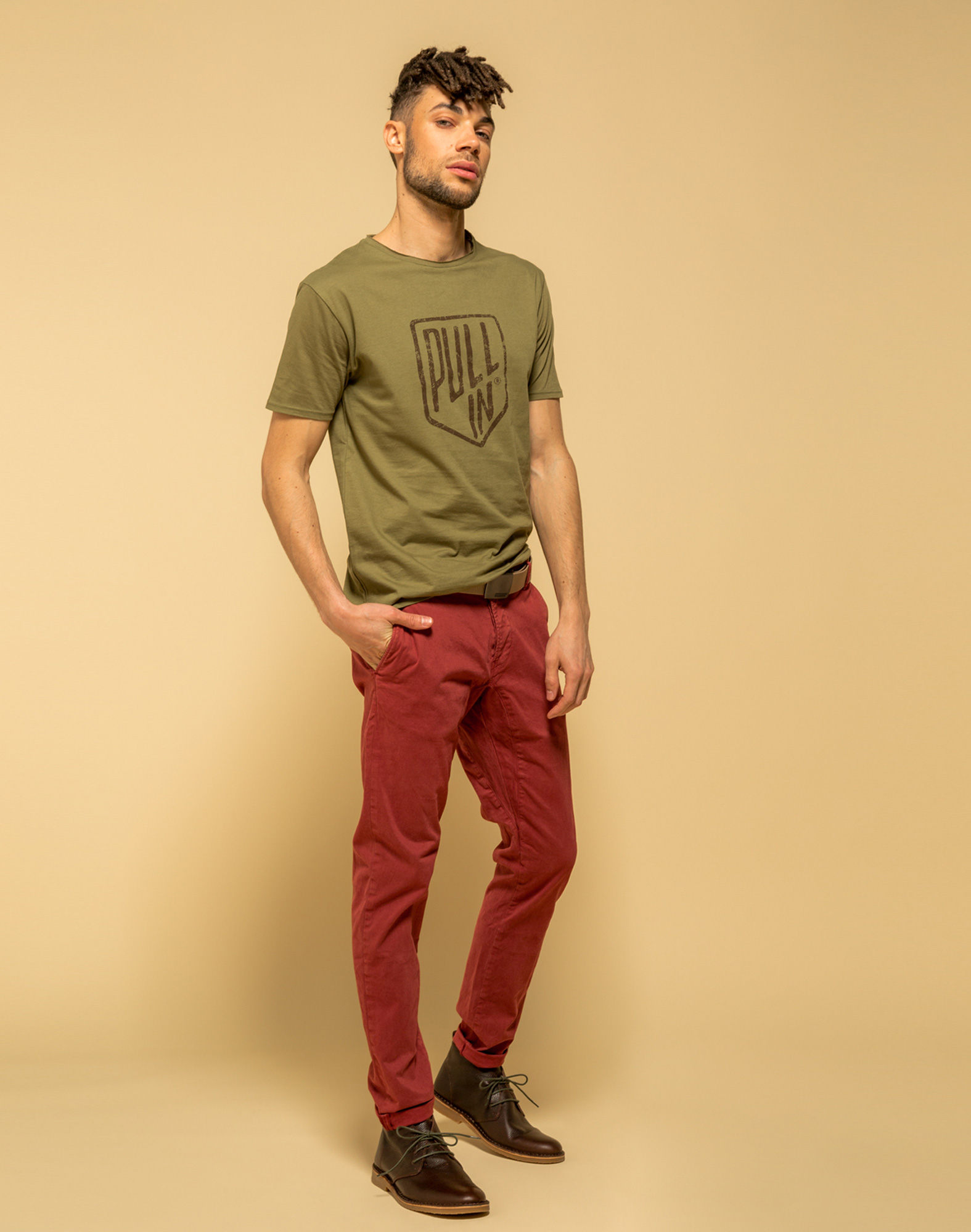 PANTALON CHINO BORDEAUX