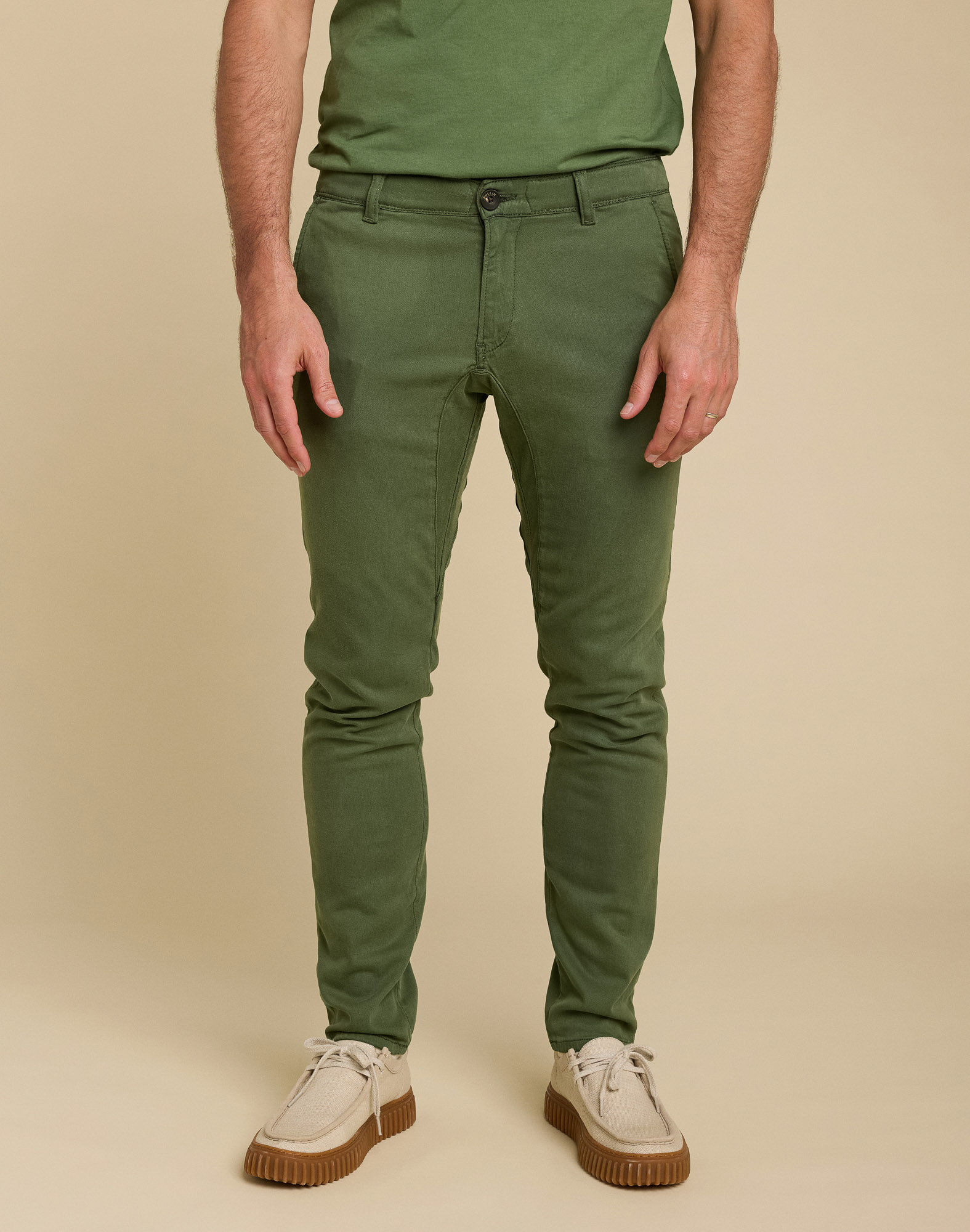 Men's pants chino cut BRONZE