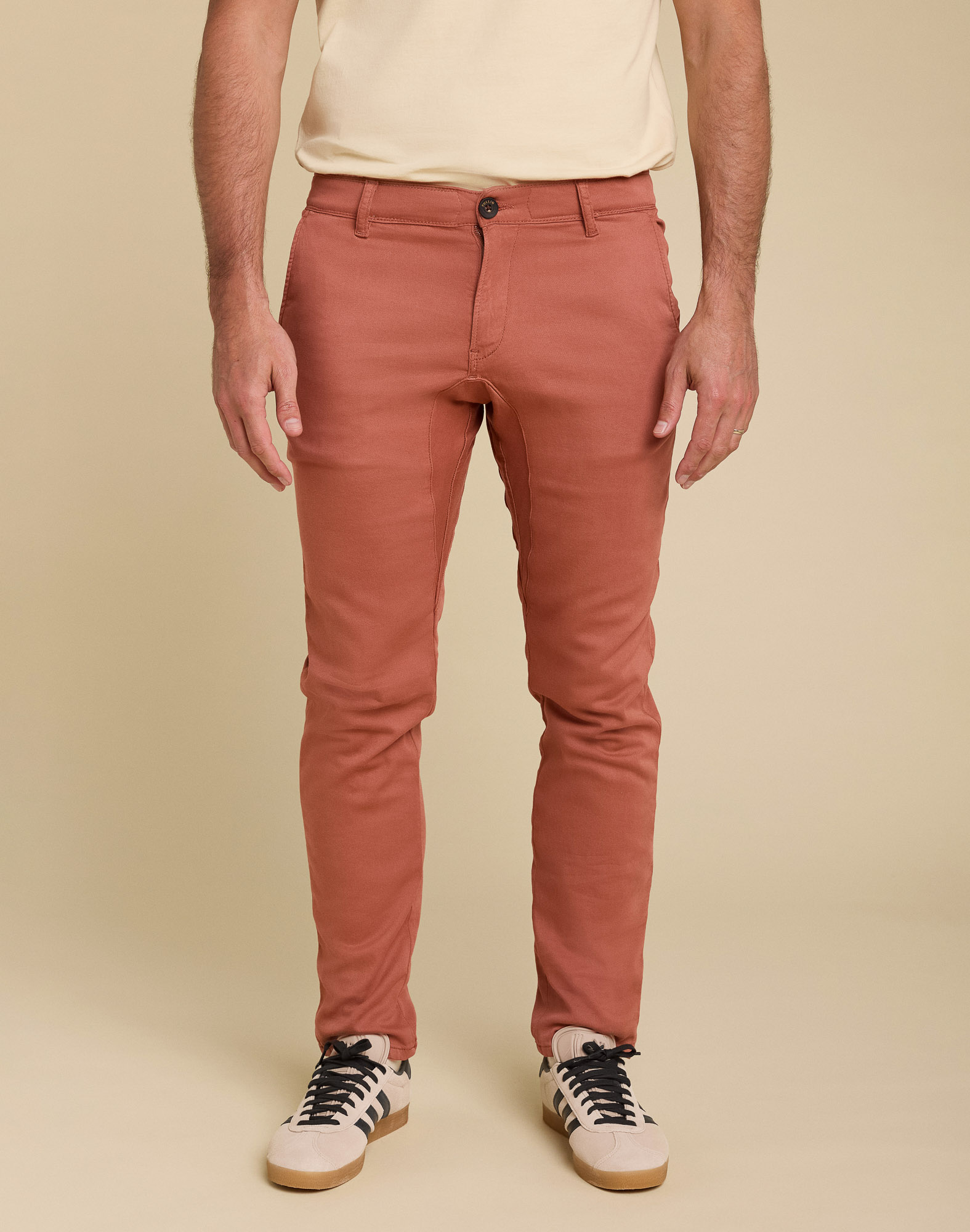 Men's pants chino cut FLAMINGO