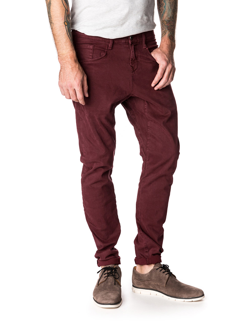 Pantalon homme DENING JUMP BURGUNDY