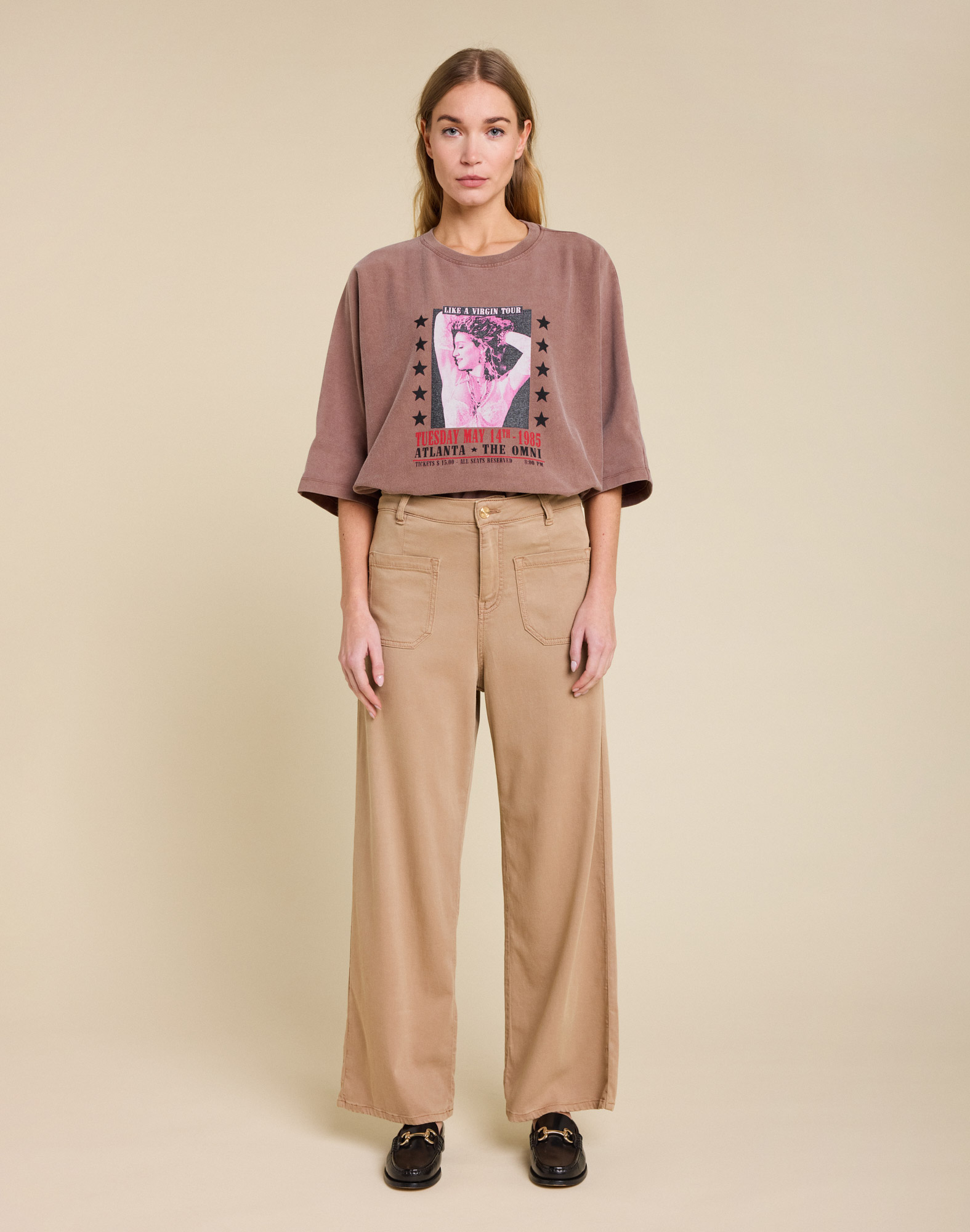 Women's pants DENING FEMME JANE MOCHA