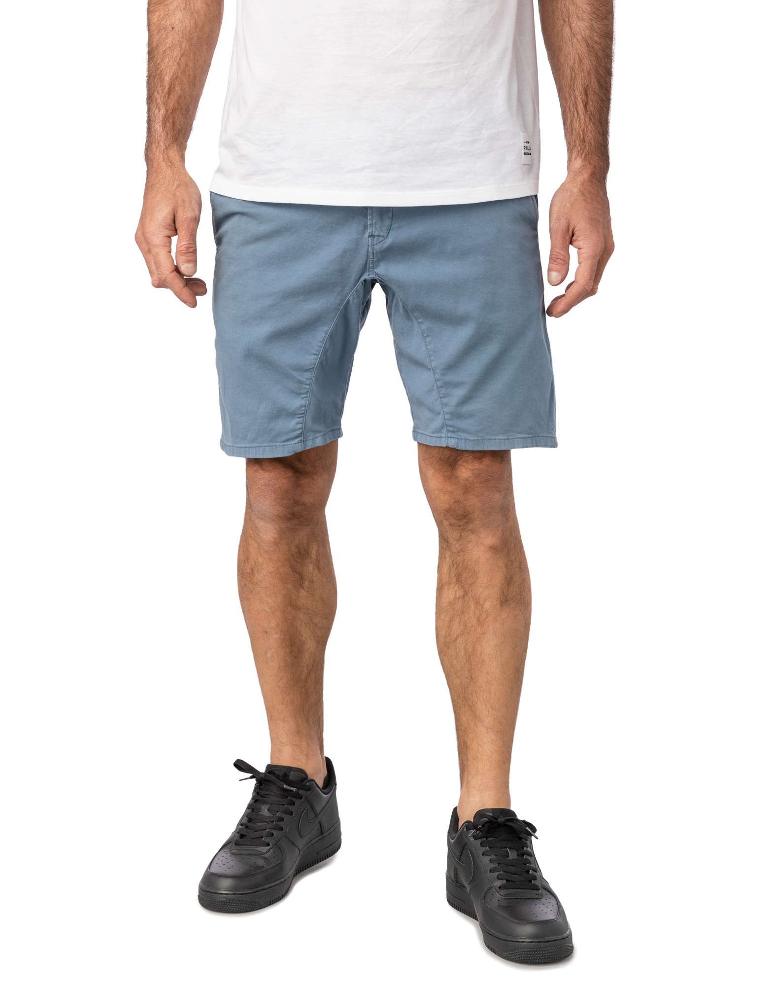 SHORT CHINO CELESTE