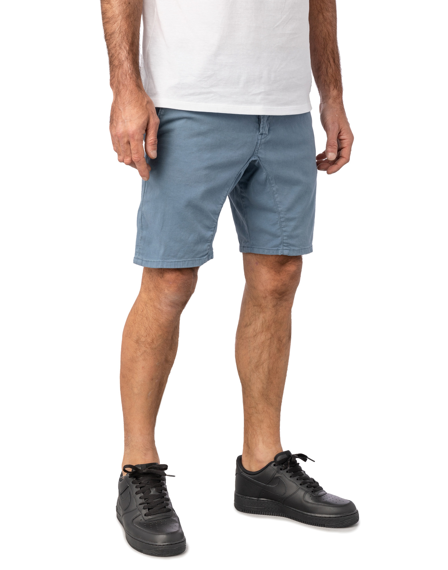 SHORT CHINO CELESTE