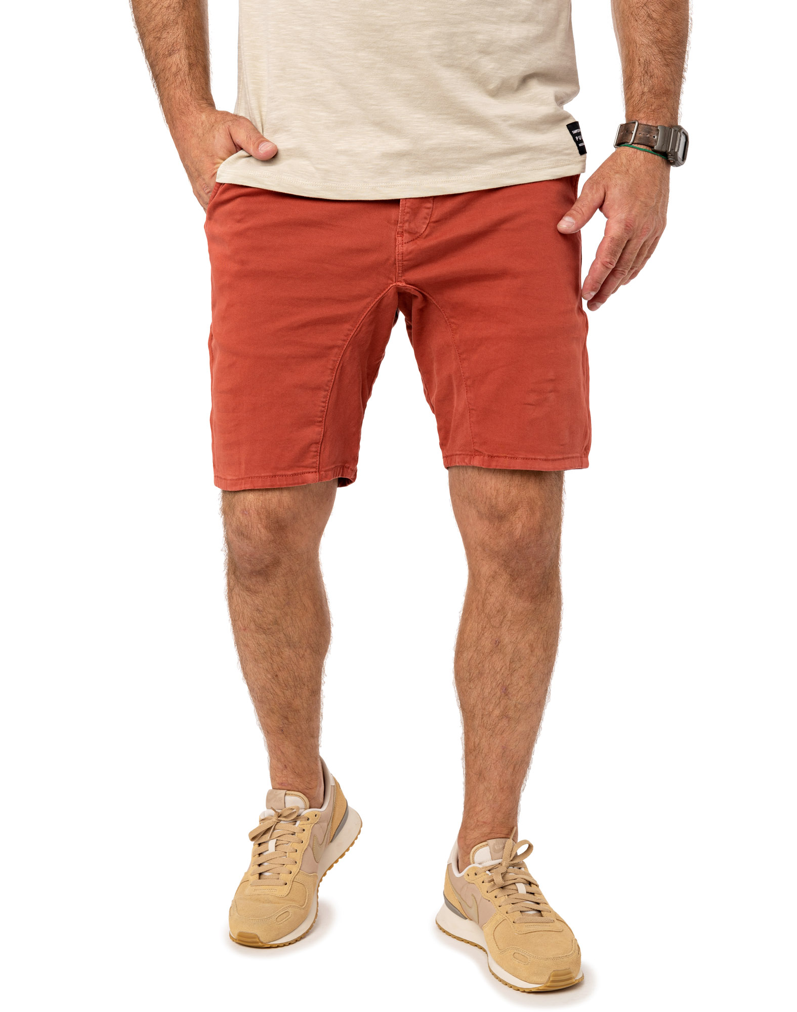 SHORT CHINO CHERRY