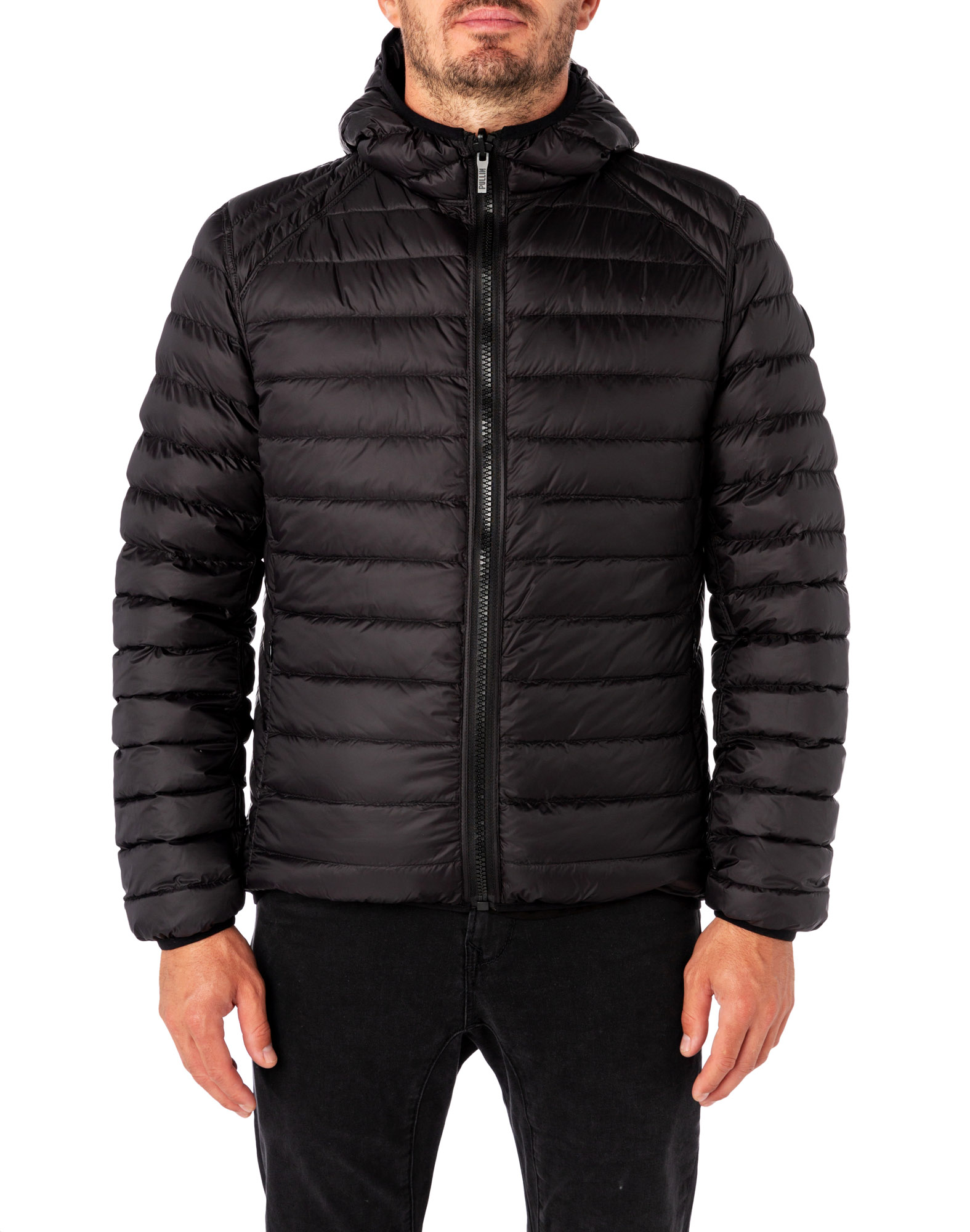 Men's feather jacket with hood CAMO