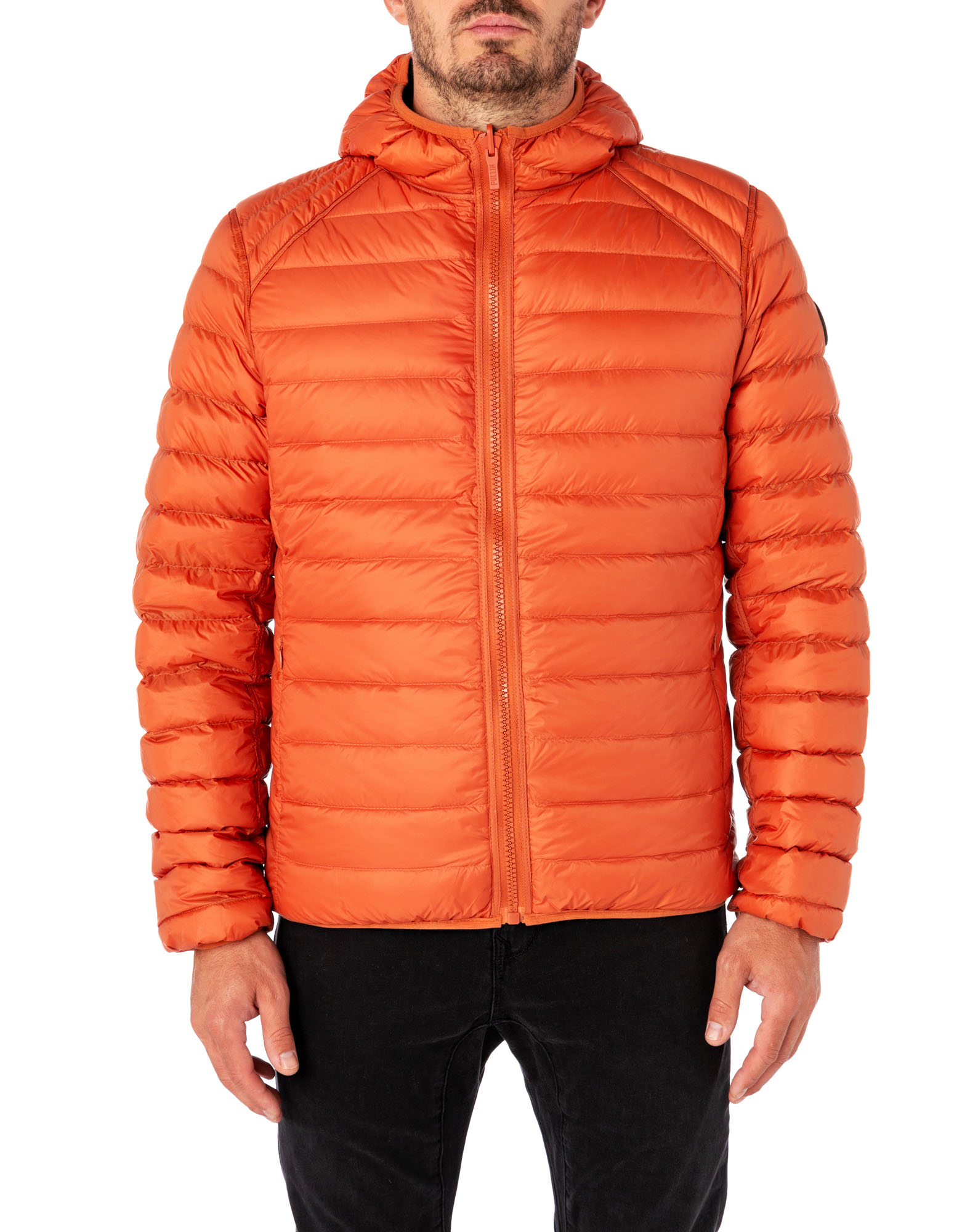 Men's feather jacket with hood DIGITAL