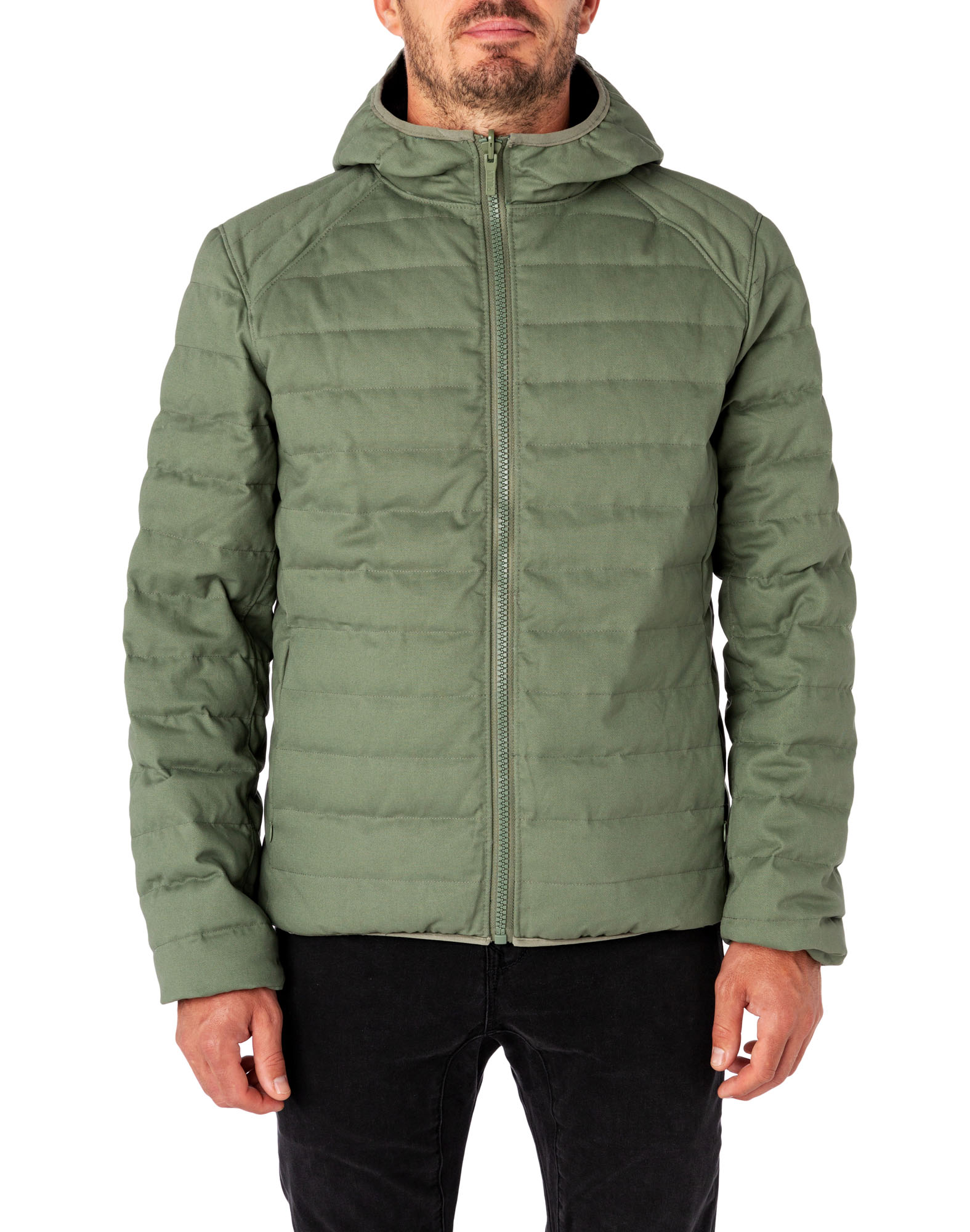 Men's feather jacket with hood FIGHTCLUB