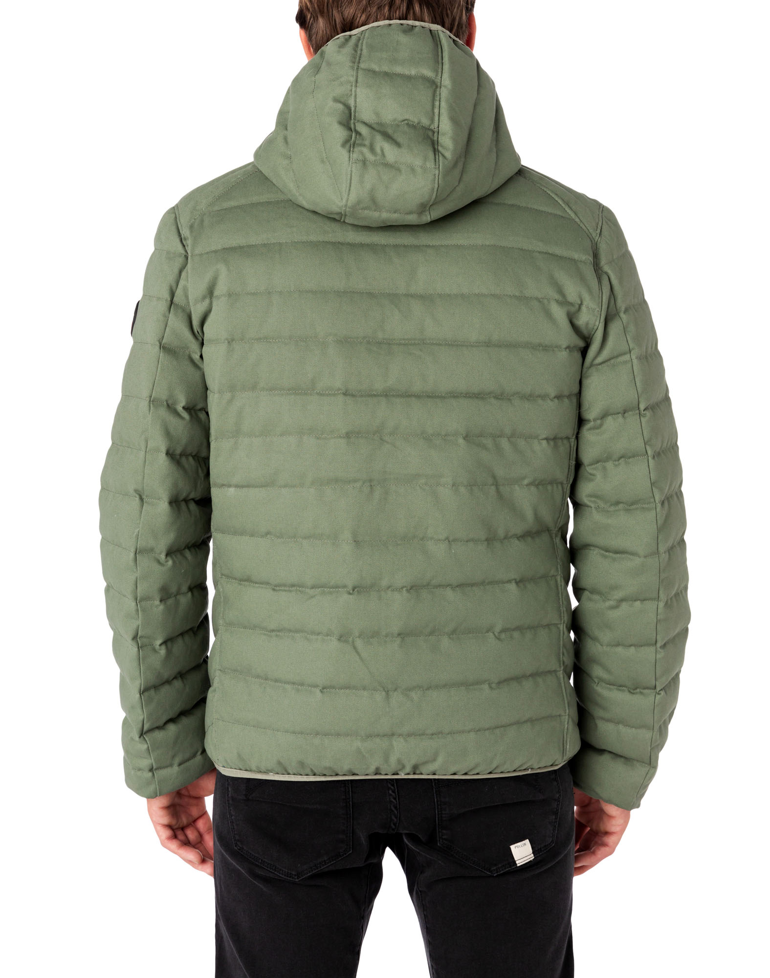 Men's feather jacket with hood FIGHTCLUB