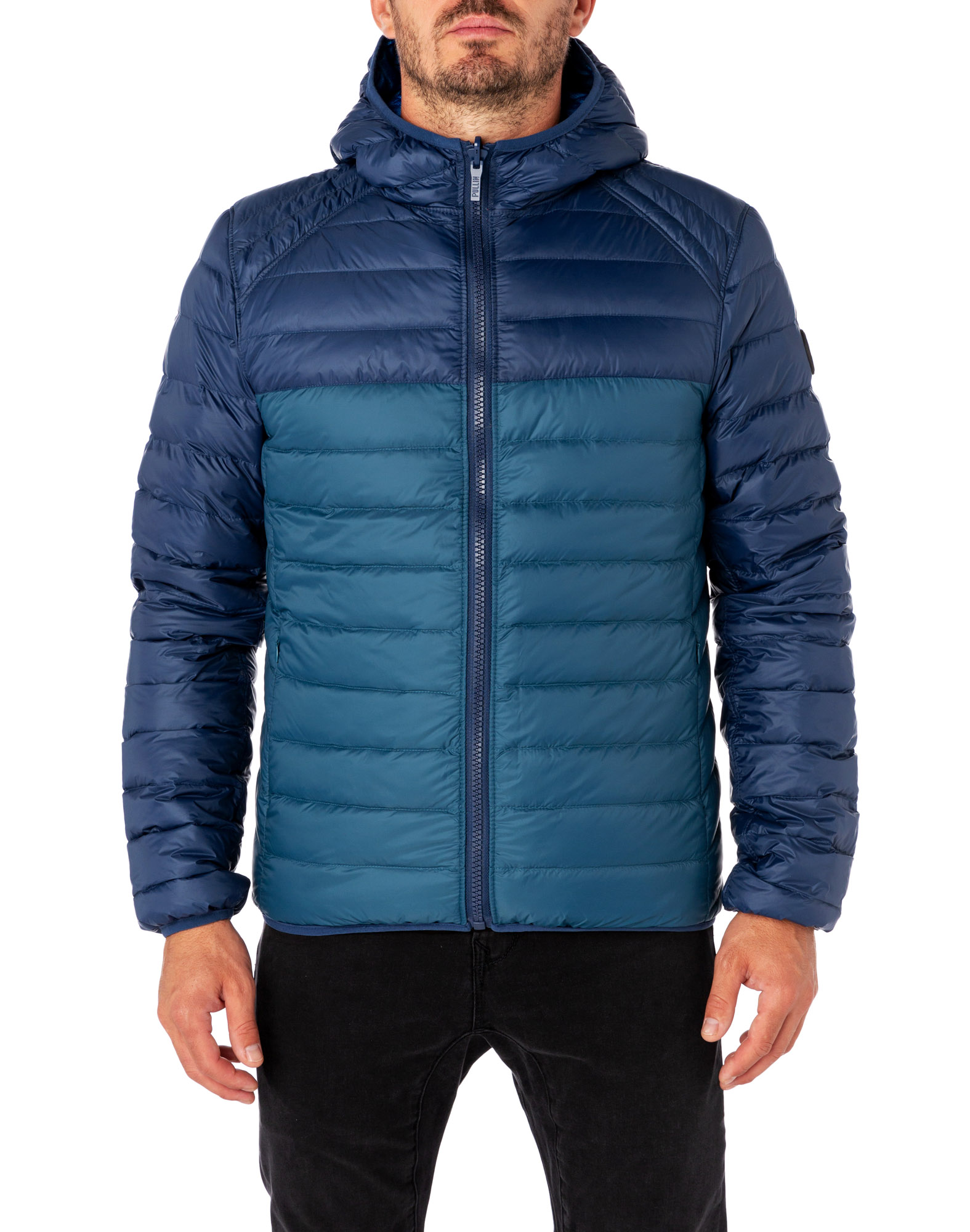 Men's feather jacket with hood HELISKI
