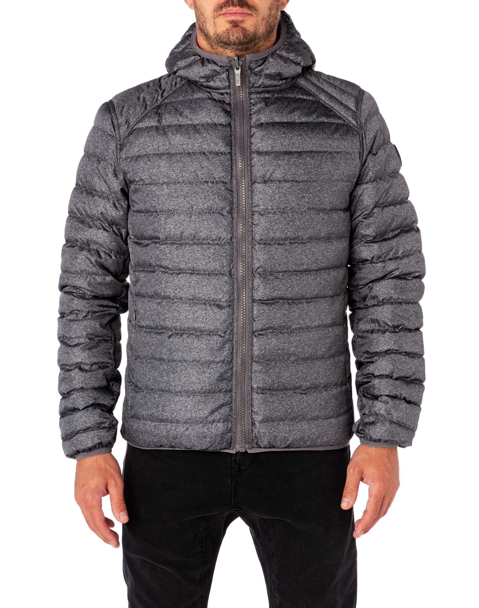 Men's feather jacket with hood SURVIVOR