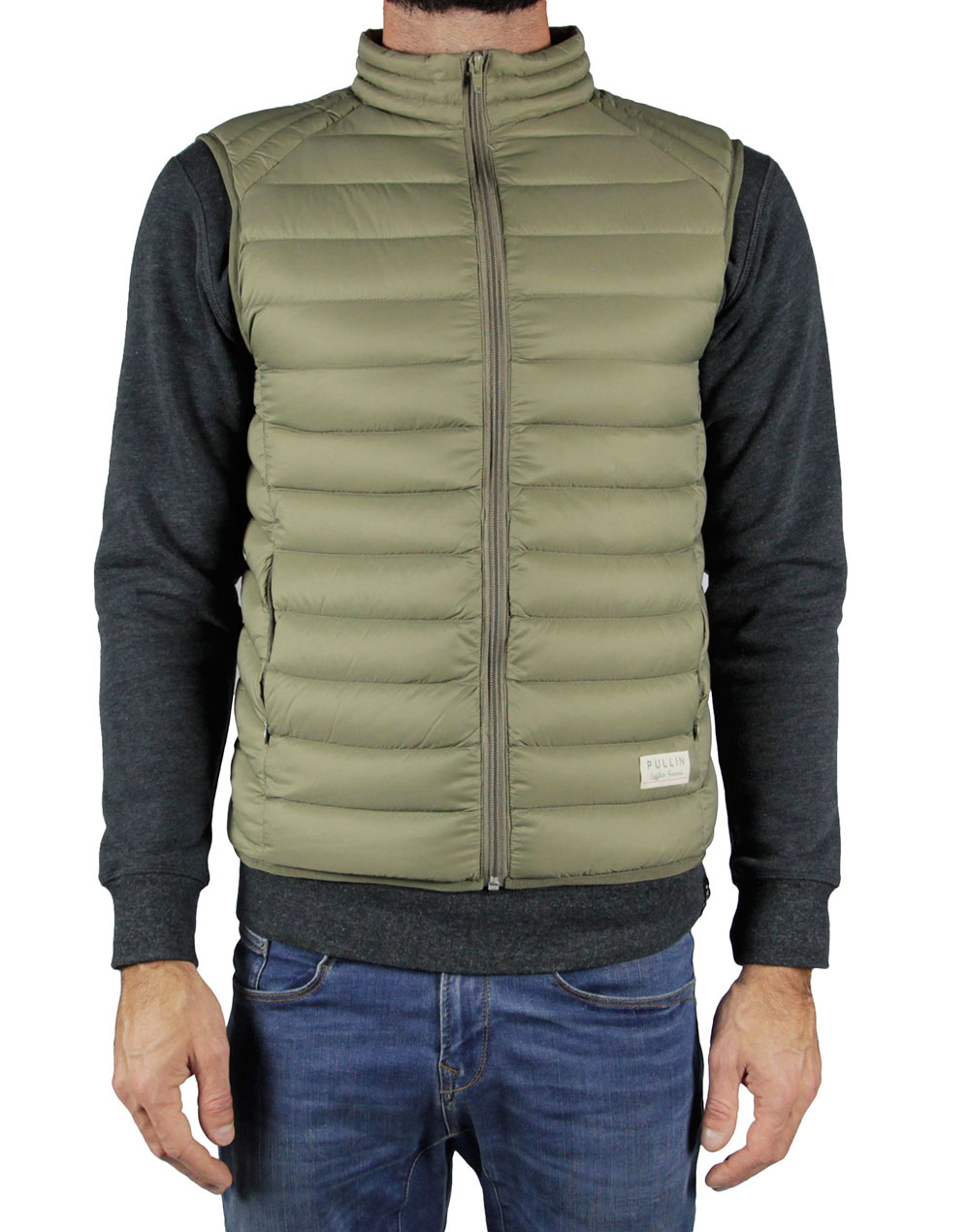 Men's feather jacket without sleeves HOMELAND