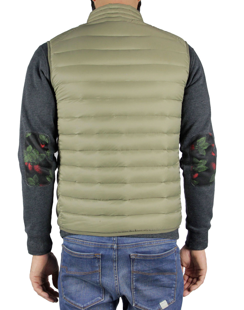 Men's feather jacket without sleeves HOMELAND