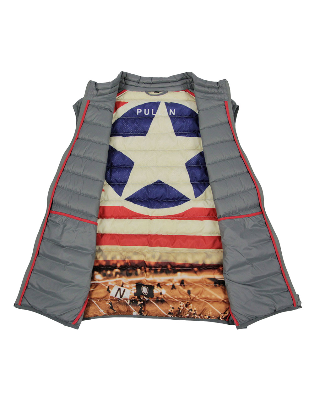 Men's feather jacket without sleeves HUDDLE