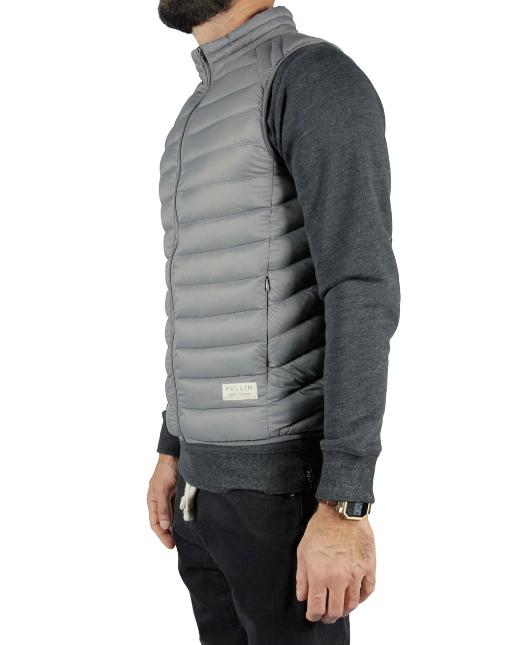 Men's feather jacket without sleeves HUDDLE