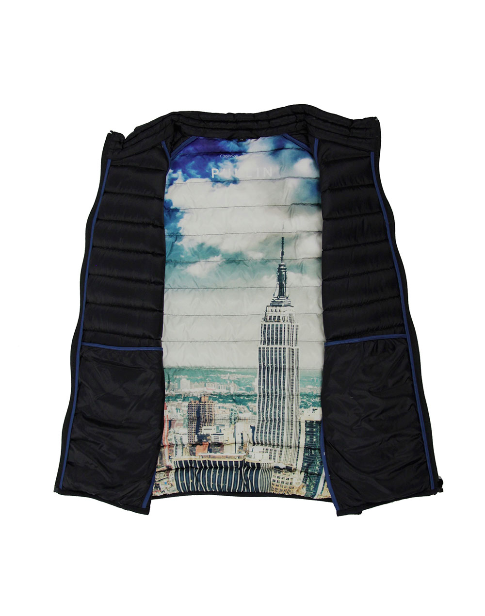 Men's feather jacket without sleeves LEAP