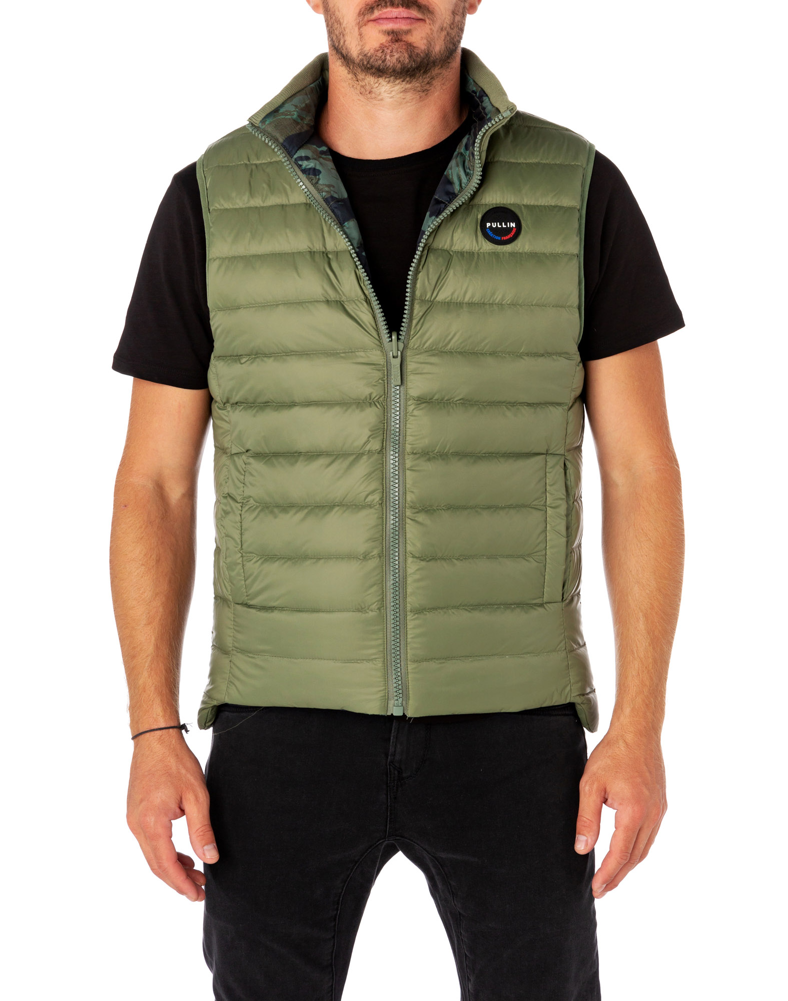Men's feather jacket without sleeves TIGERCAMO