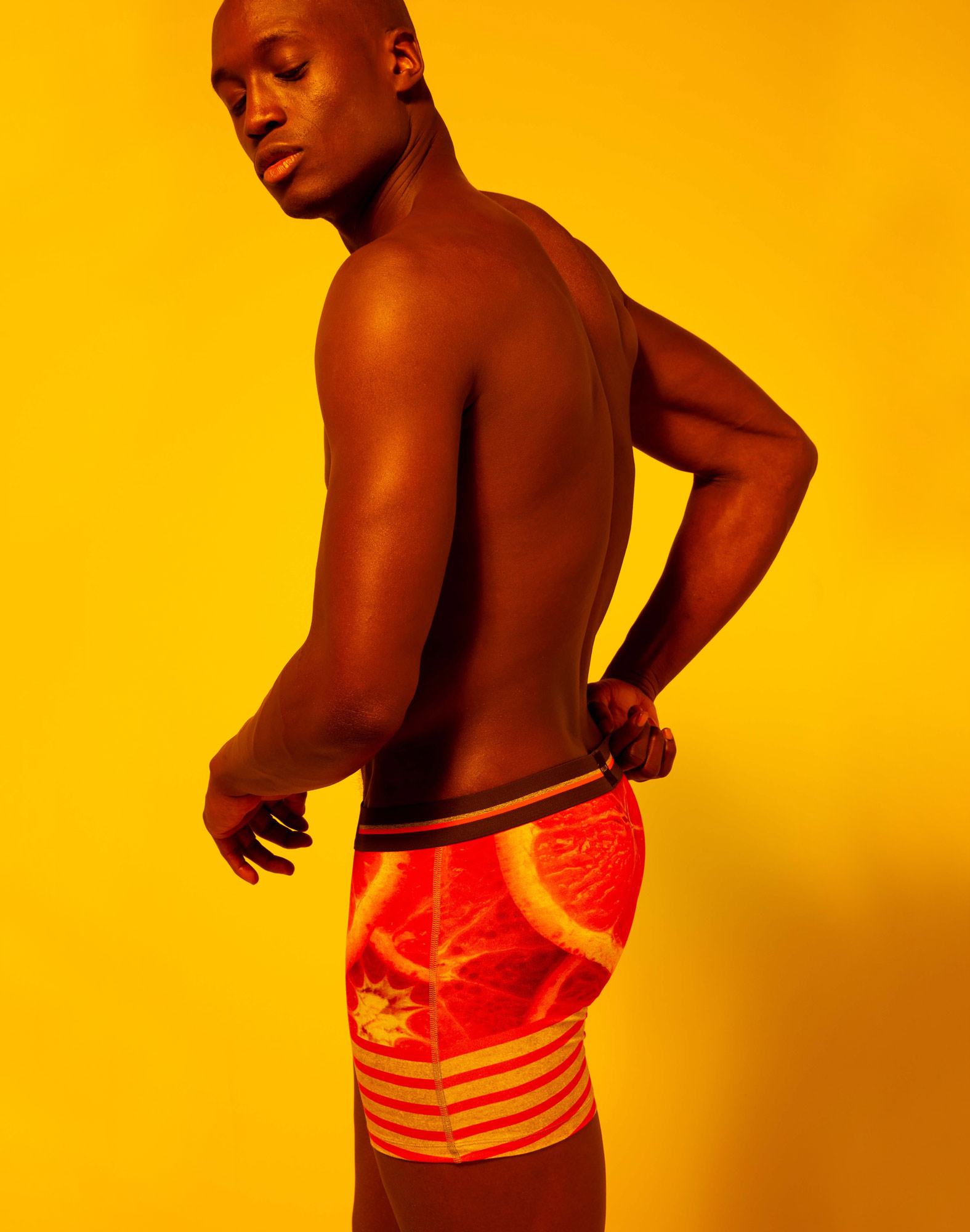 BOXER LONG ORANGESTRI