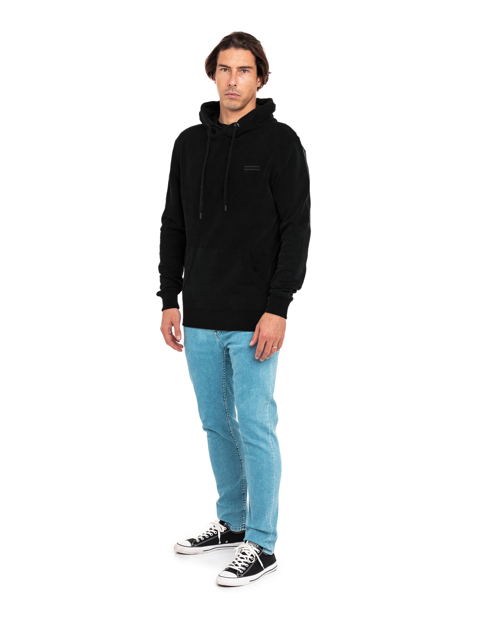 Men's sweat hoodie PLAINFINNBLACK