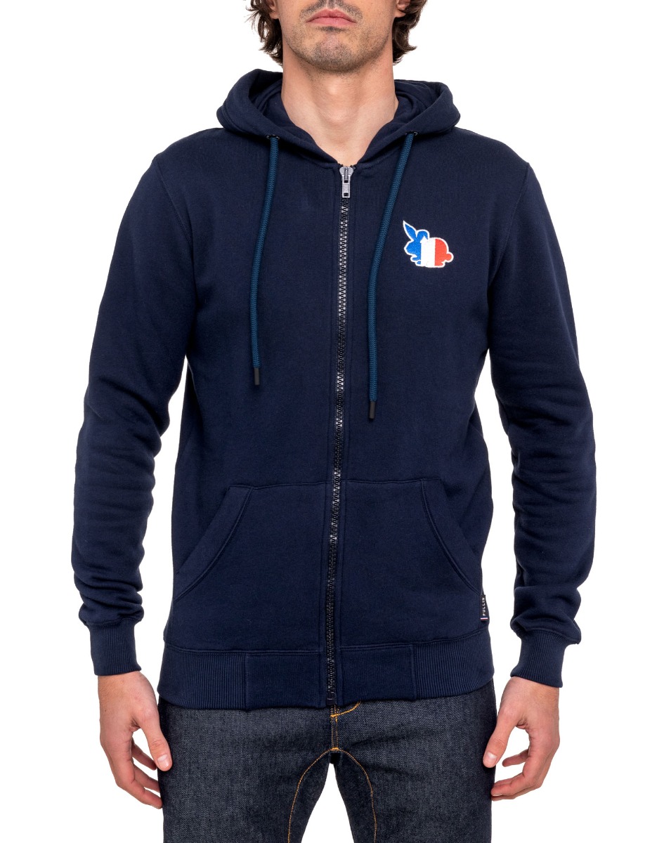 Sweat homme à capuche LAPINNAVY