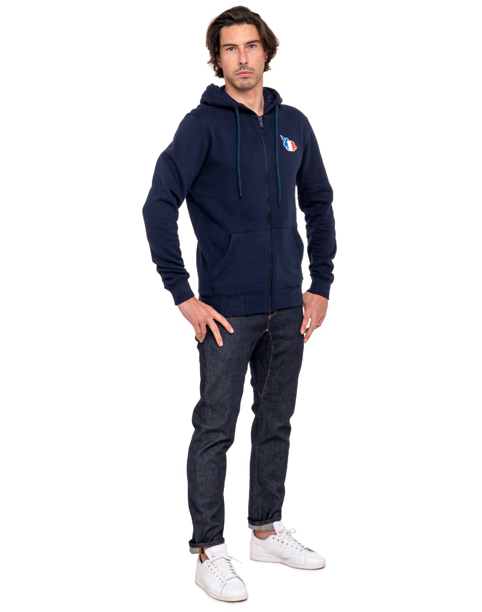 Sweat homme à capuche LAPINNAVY