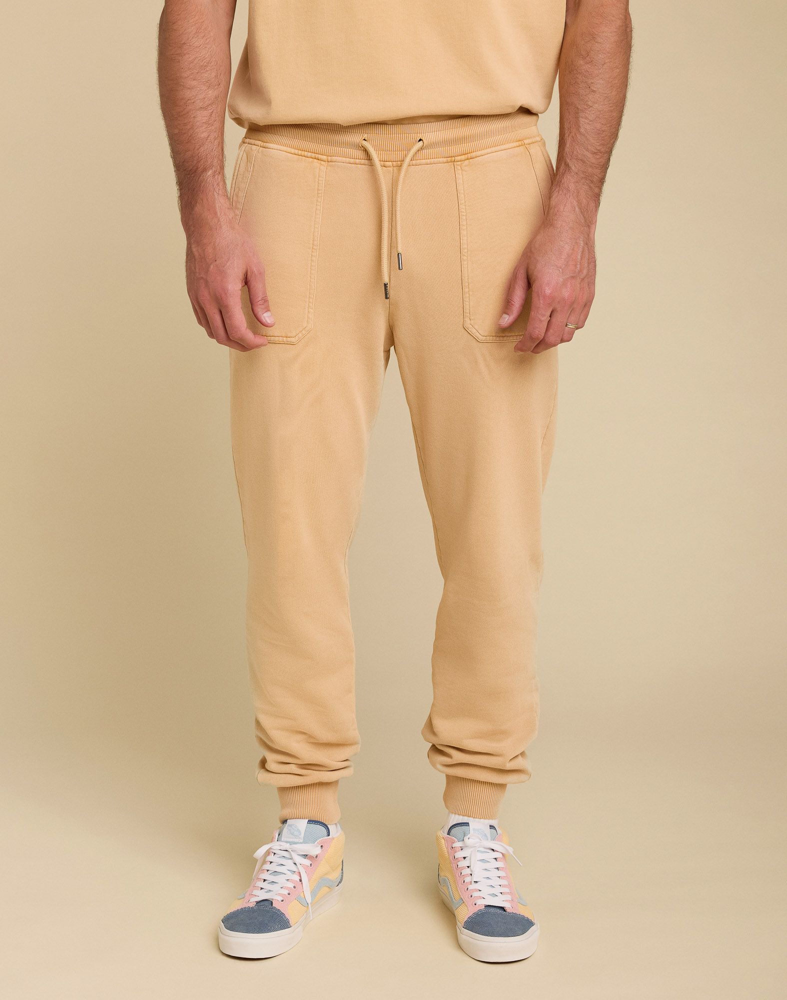 Men's sweat Pant JOGGING LOOSE APRICOT