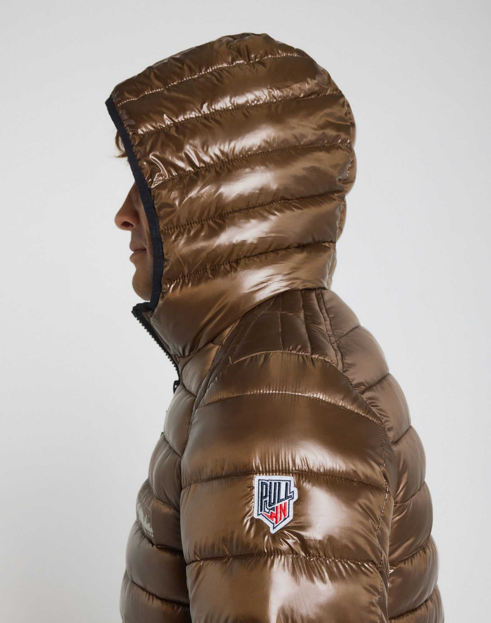 Men's feather jacket LUCKY BROWNY