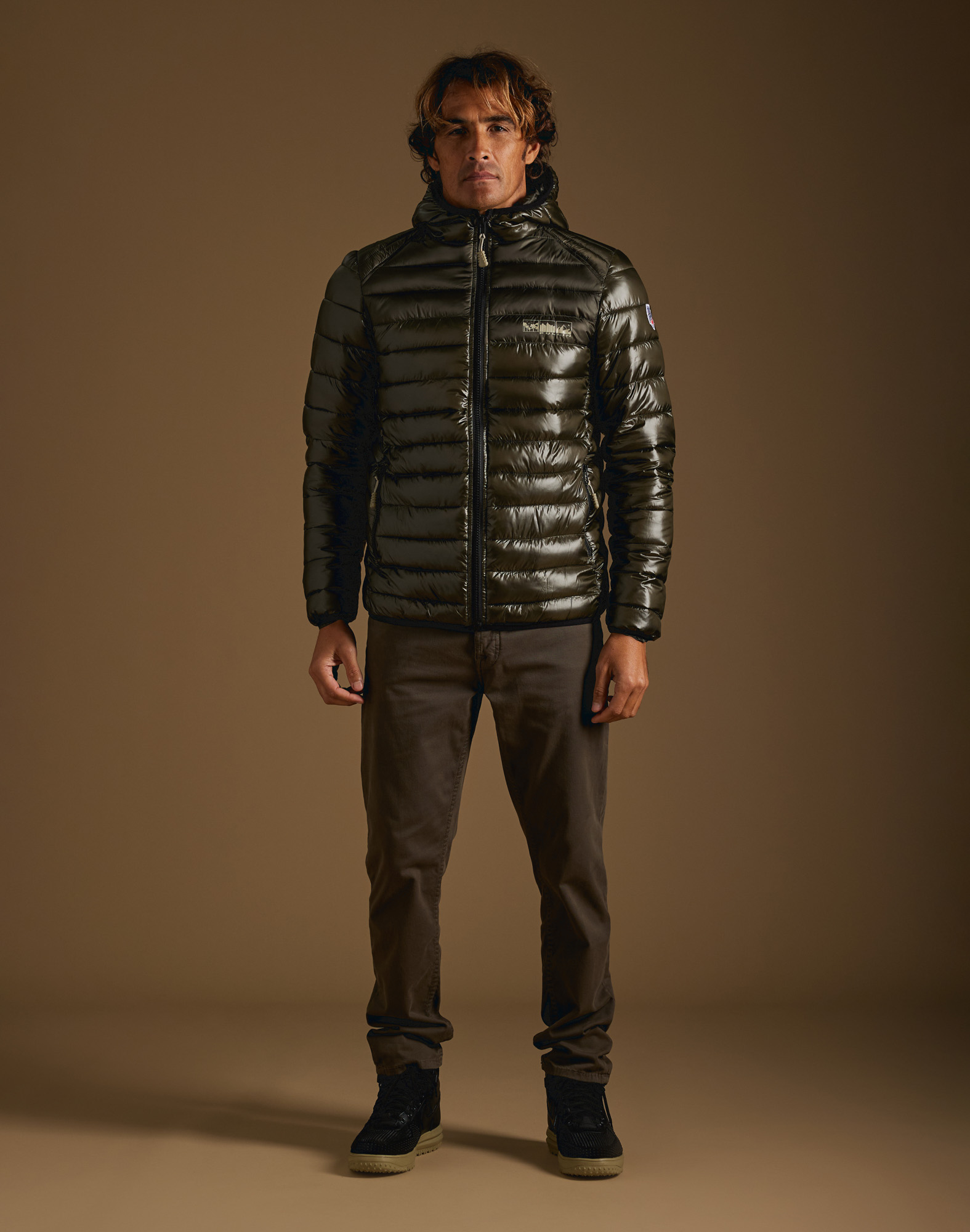 Men's feather jacket LUCKY KAKI