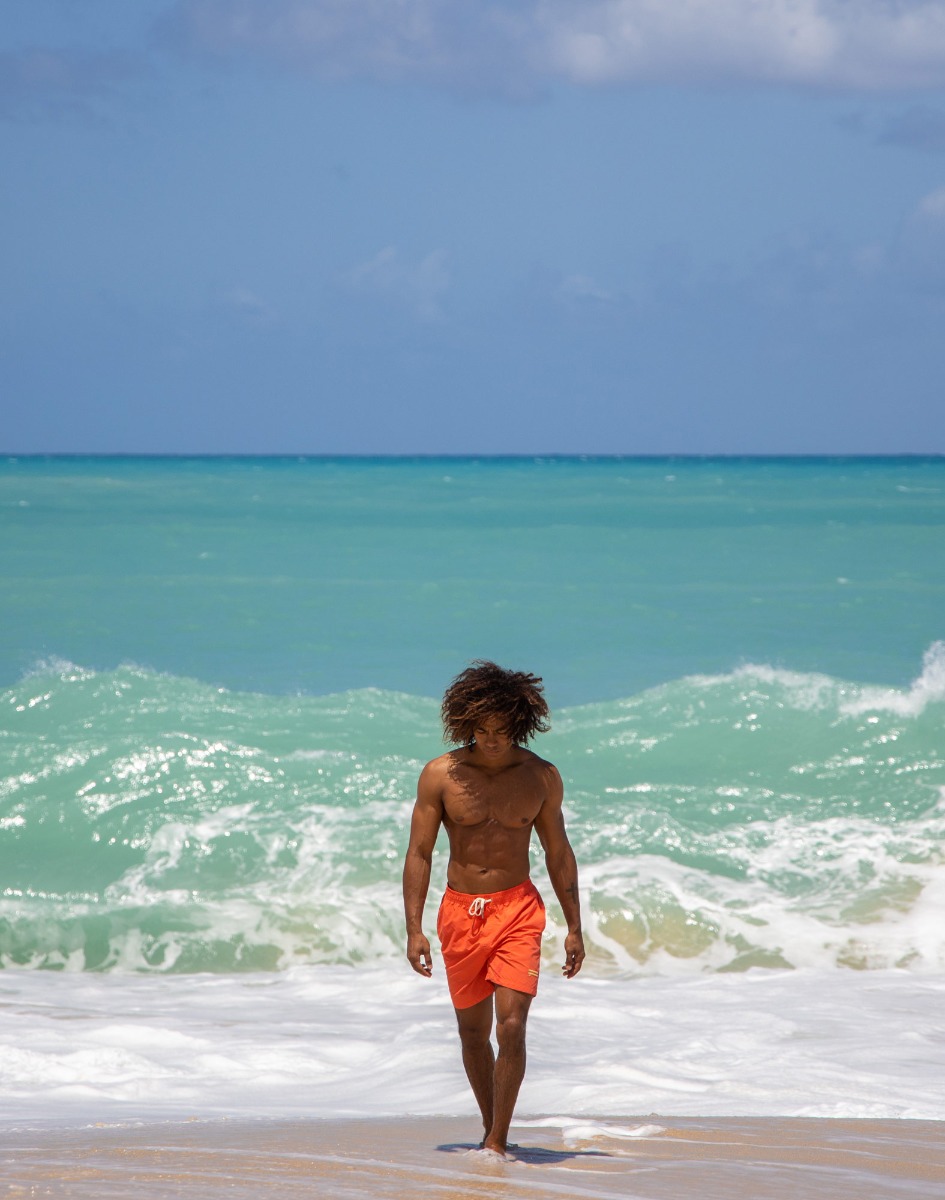 Short de bain homme PAKO ORANGE