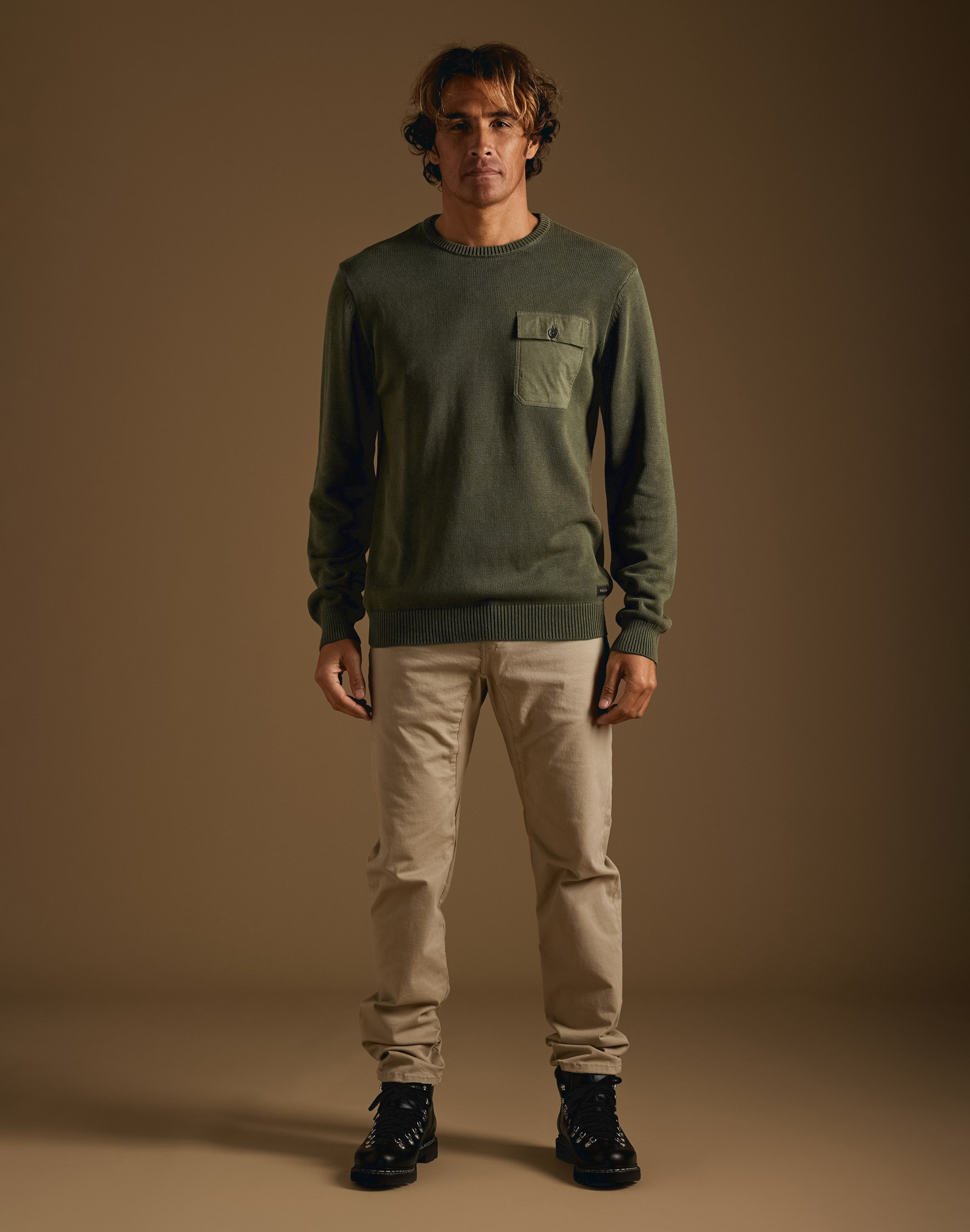 Men's jumper PULL POCKET ARMY