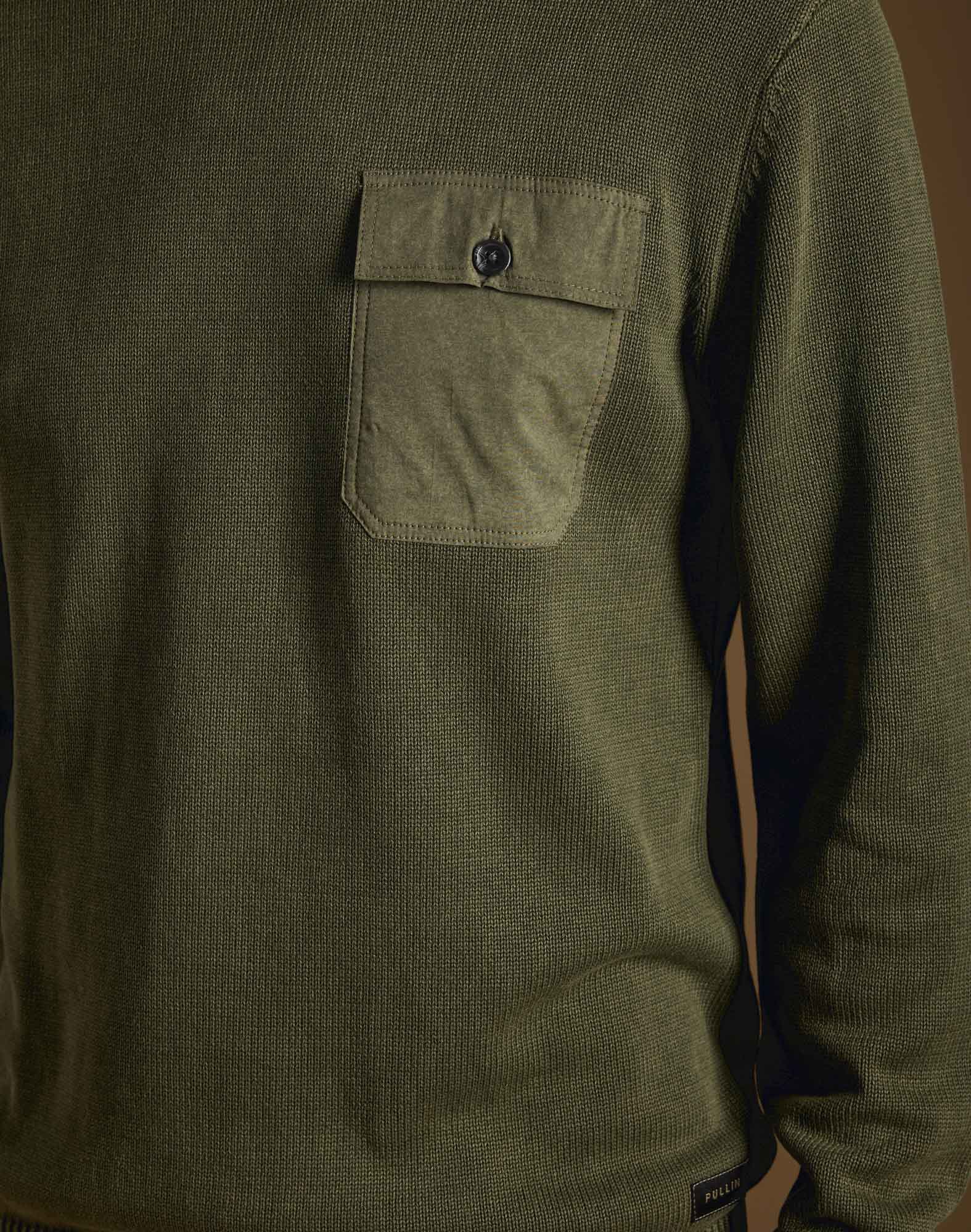 Men's jumper PULL POCKET ARMY