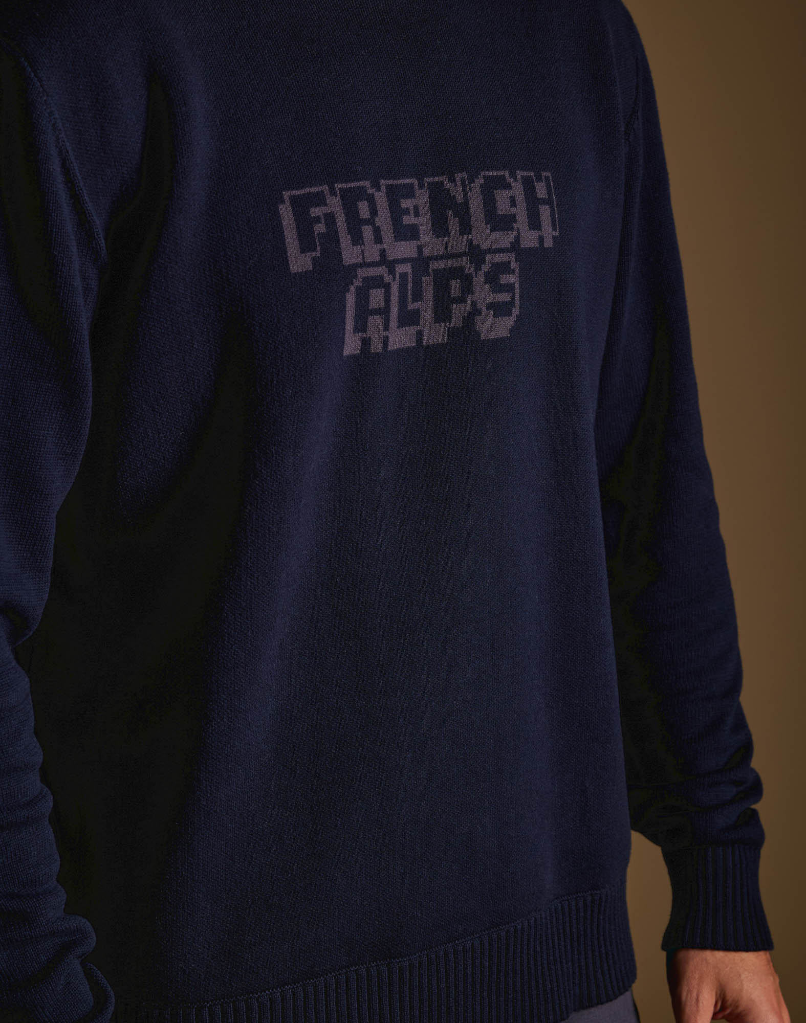 Men's jumper PULL PRINT FRENCH ALPS BLUE