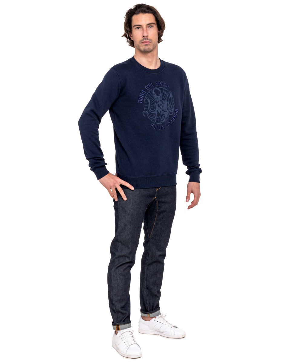 Sweat homme CREW BORNNAVY