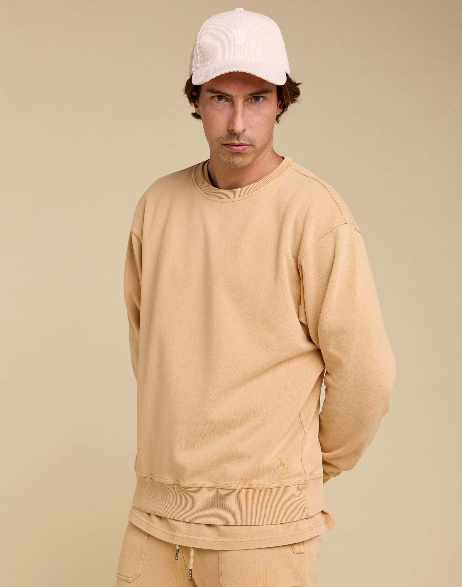 Men's sweat CREW APRICOT