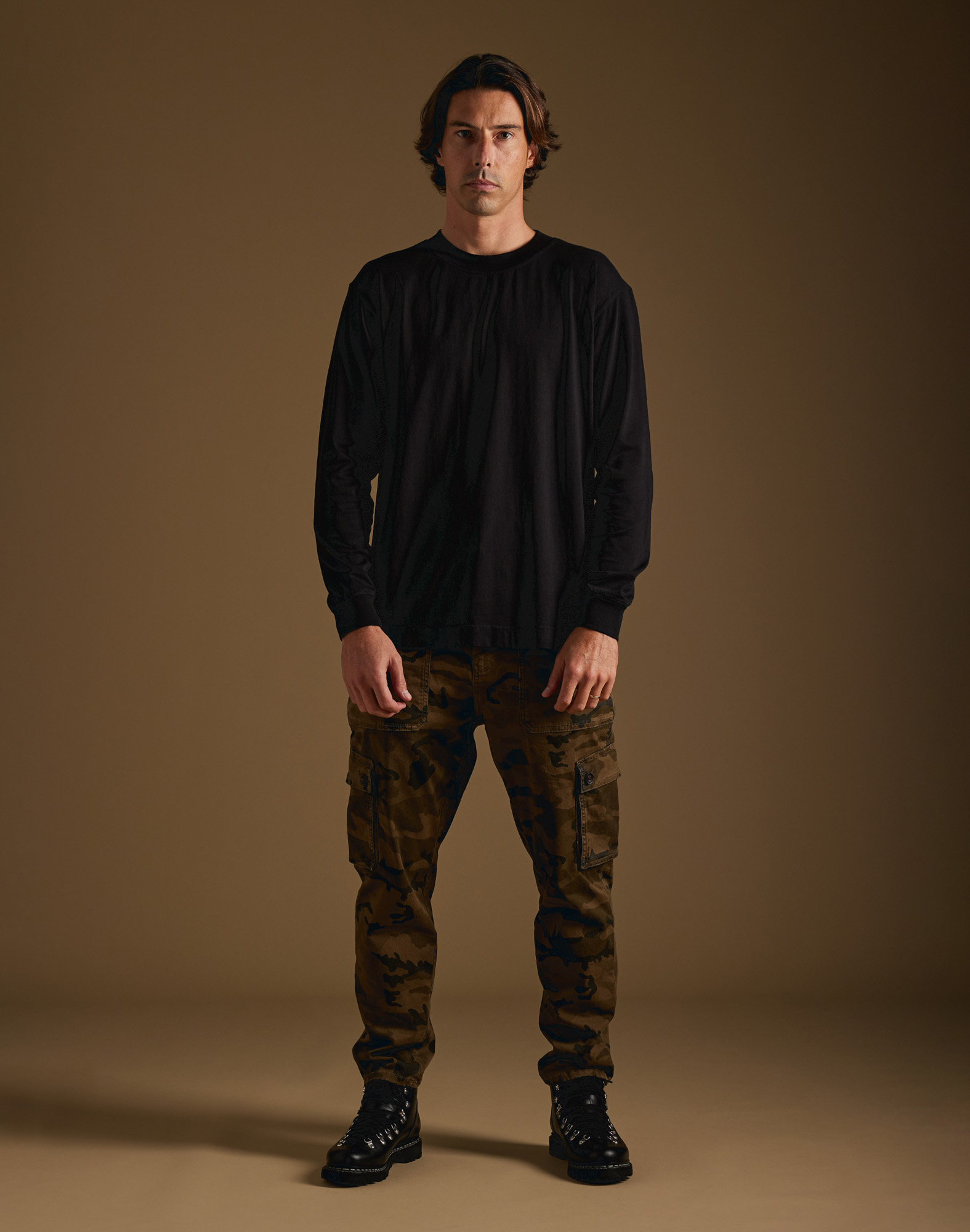 Men's t-shirt long sleeves BLACK