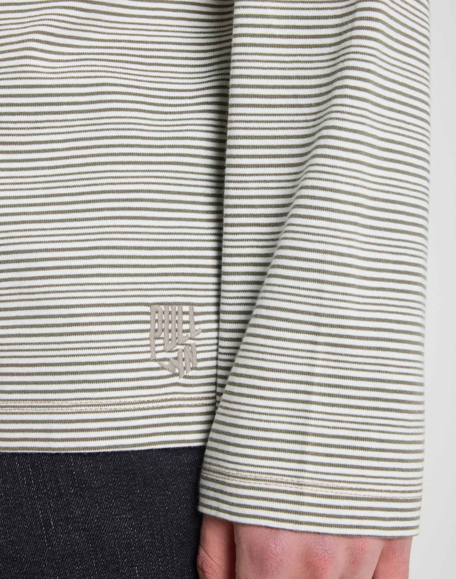 Men's t-shirt long sleeves CREAMSTRIP