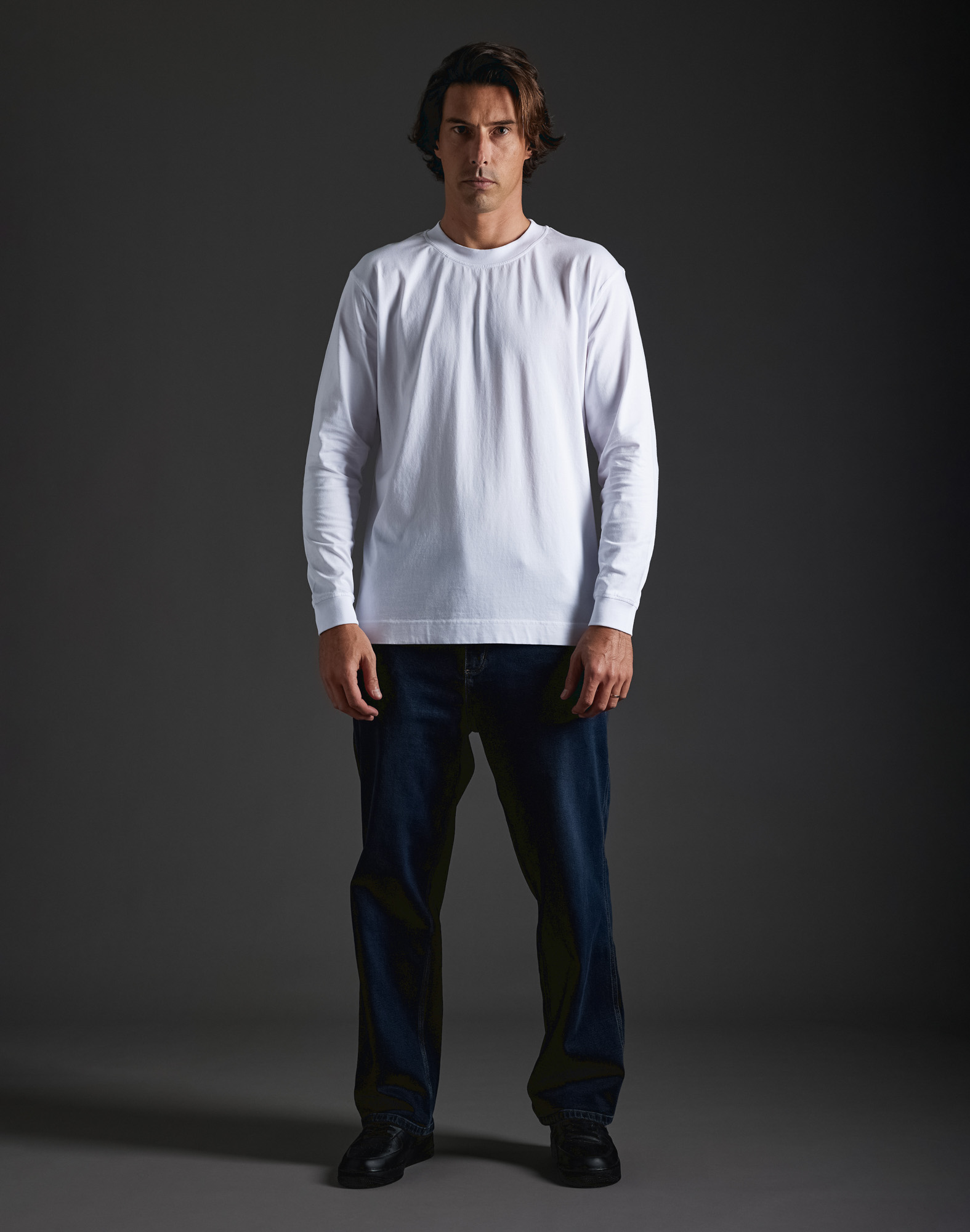 Men's t-shirt long sleeves WHITE